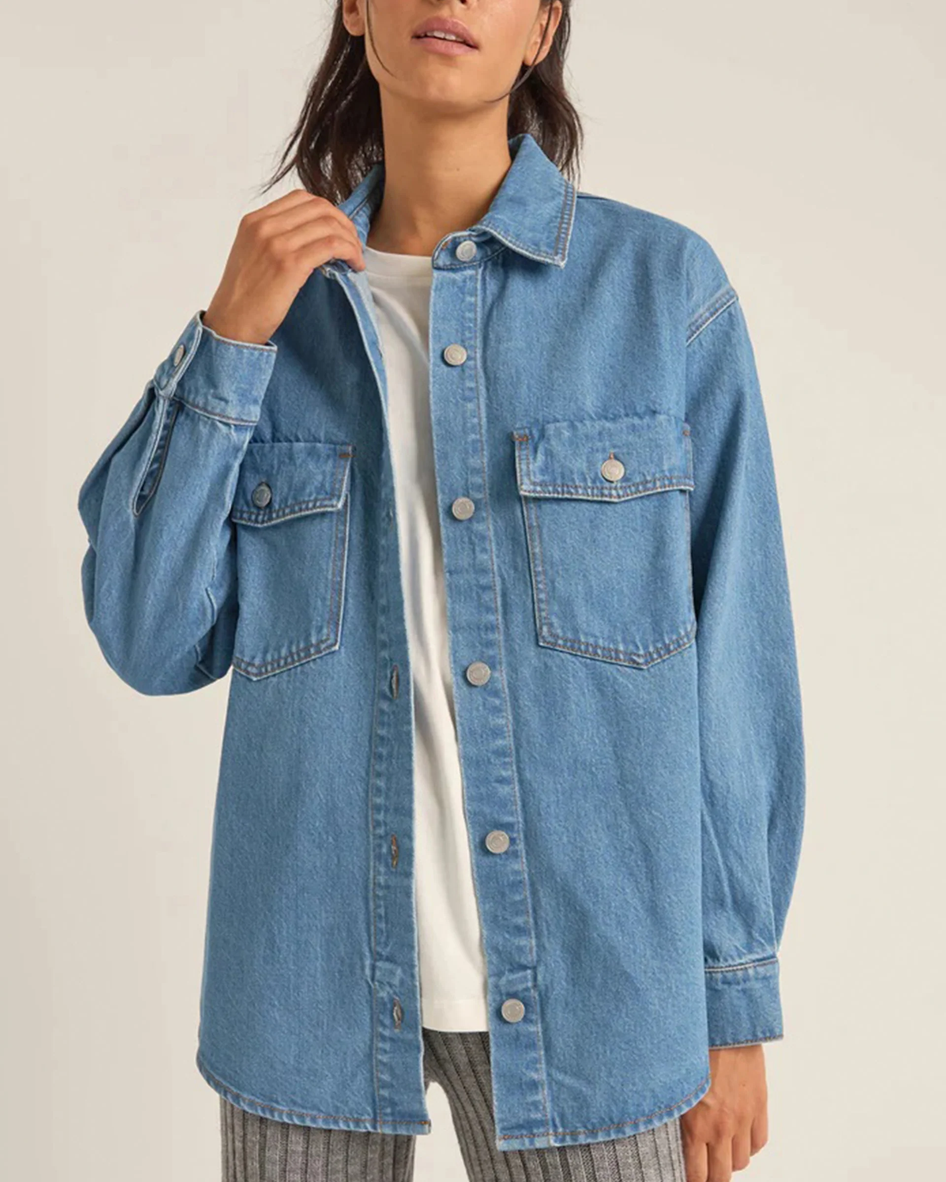 Women's Oversized Denim Shacket