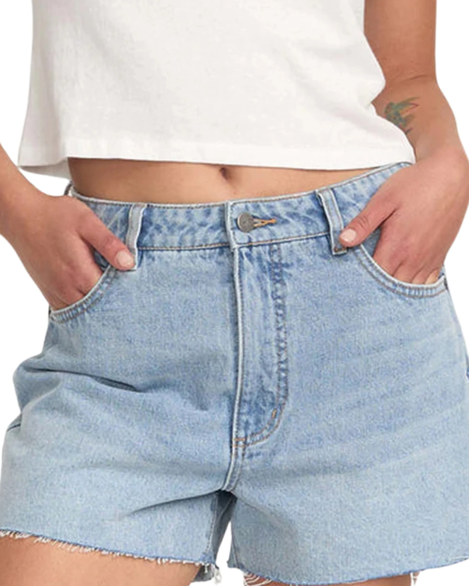 Pacific Denim Shorts - Bleached Indigo - Image 2