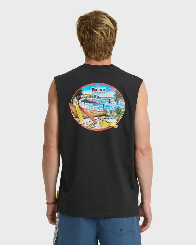 Pacifico Sayulita Cruising Tank Top - Black - Image 2