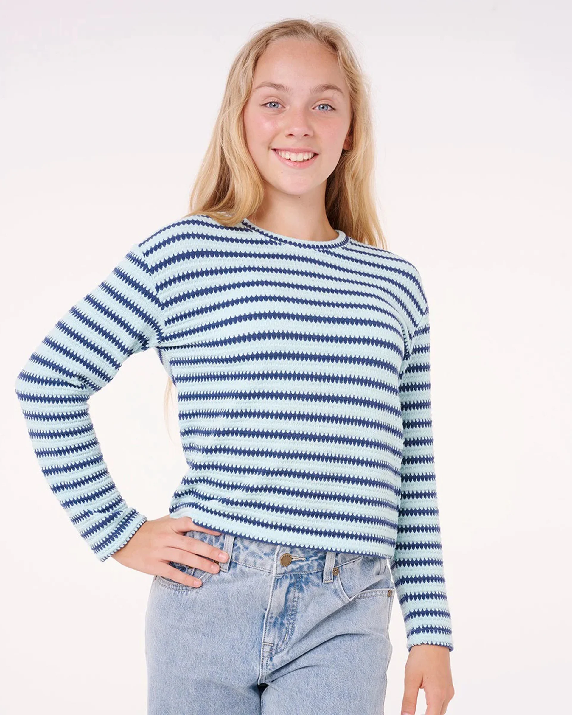 Girl's (8-16) Paradise Club Bobbi L/S T-Shirt - Blue - Image 6