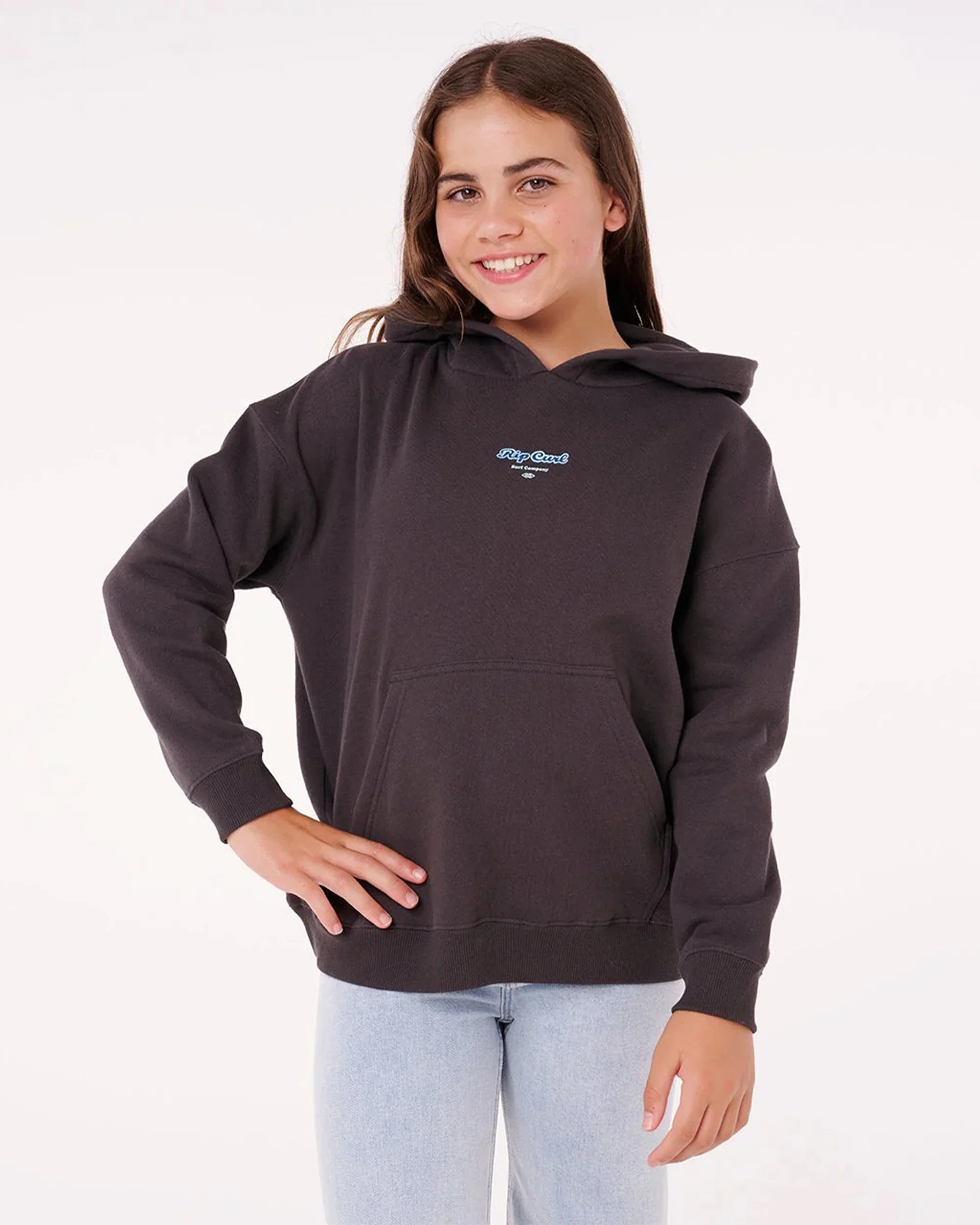Girl's (8-16) Paradise Club Hood - Washed Black - Image 6