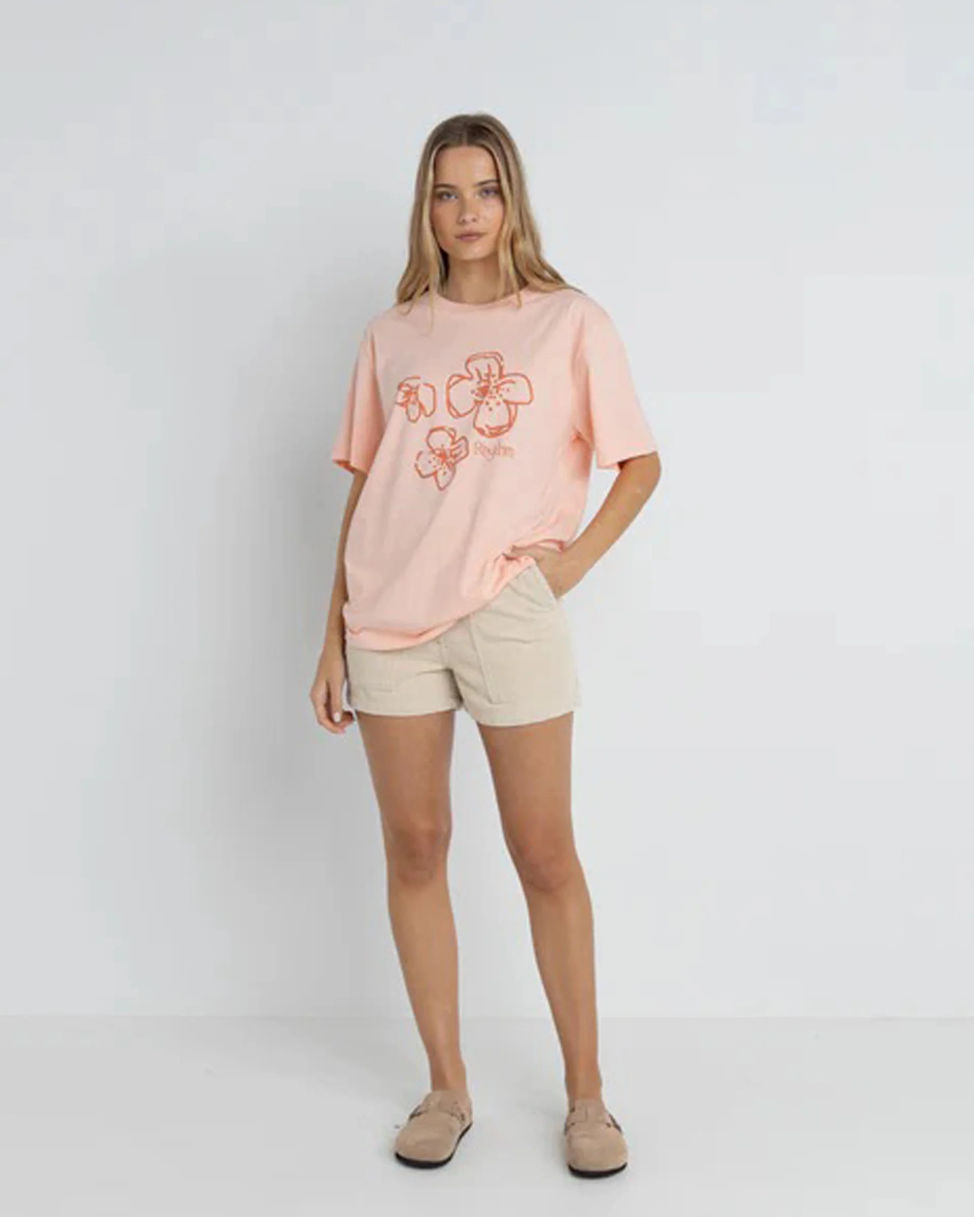 Paradise Floral Oversized S/S T-Shirt - Pink - Image 4