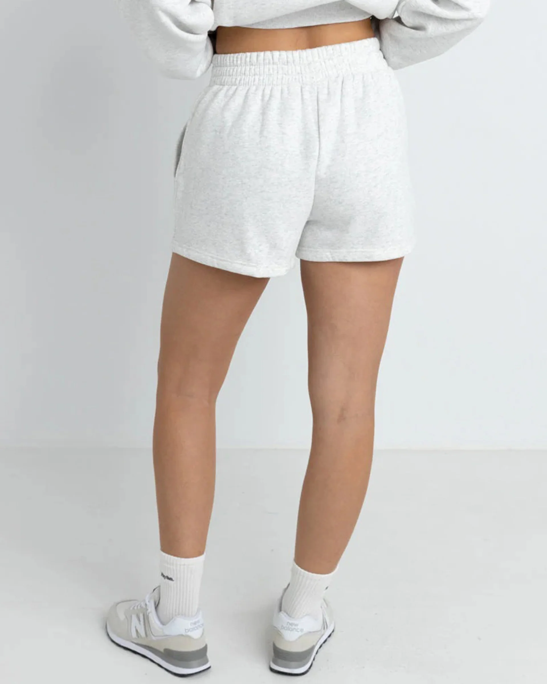 Paradise Found Fleece Shorts - Grey Marle - Image 3