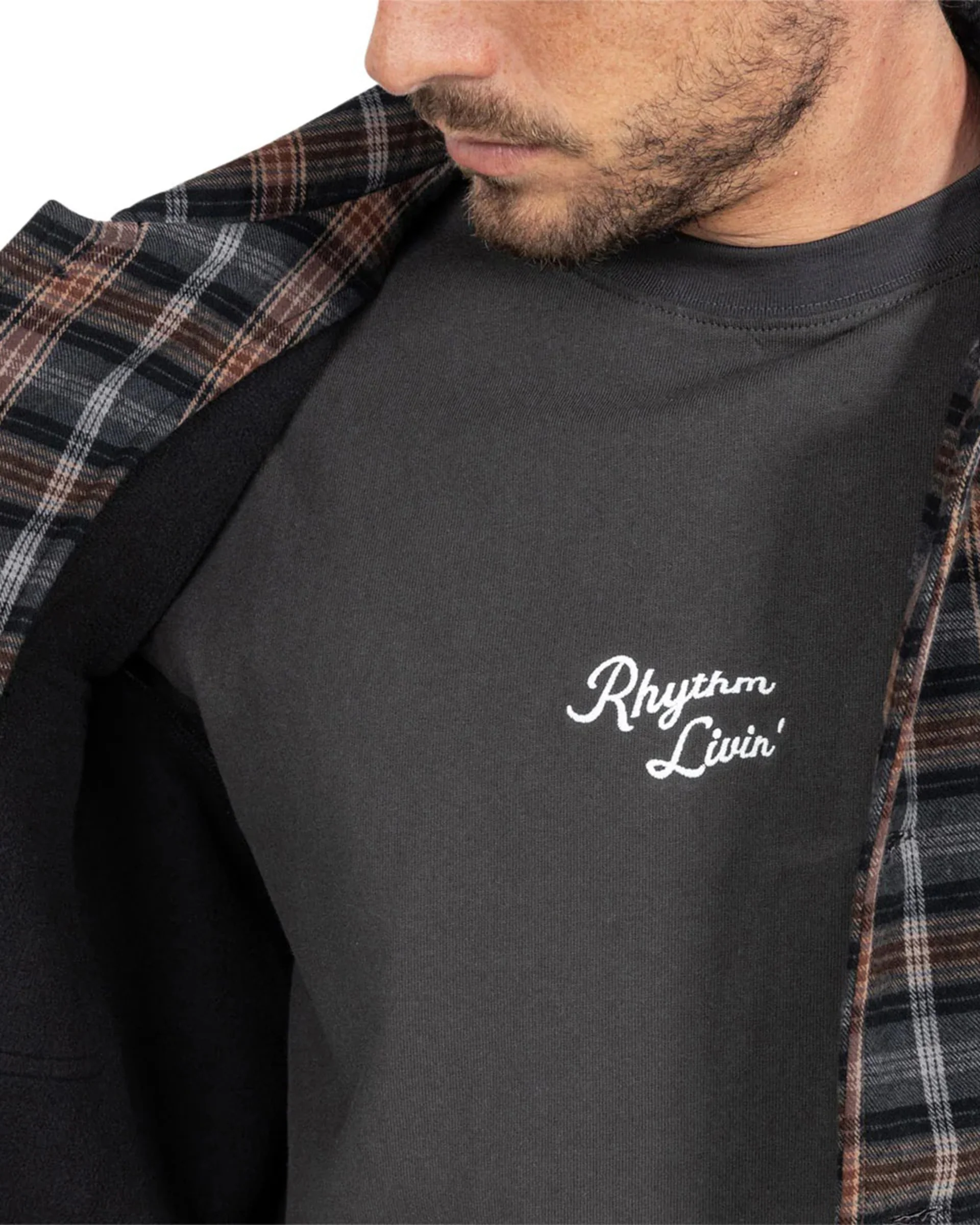 Polar Bond L/S Flannel - Charcoal - Image 3