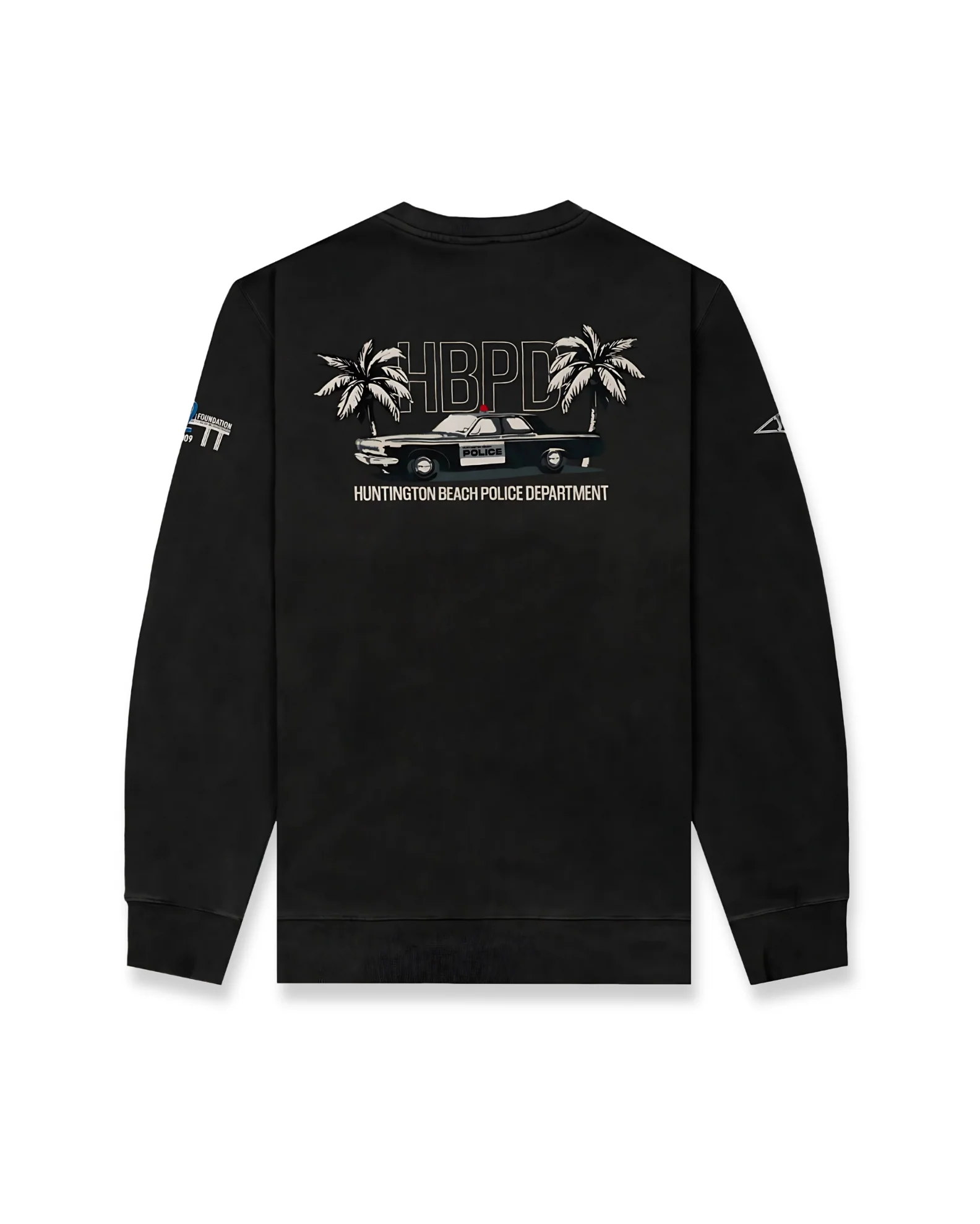 HBPD Police Palms Pigment Crewneck - Black