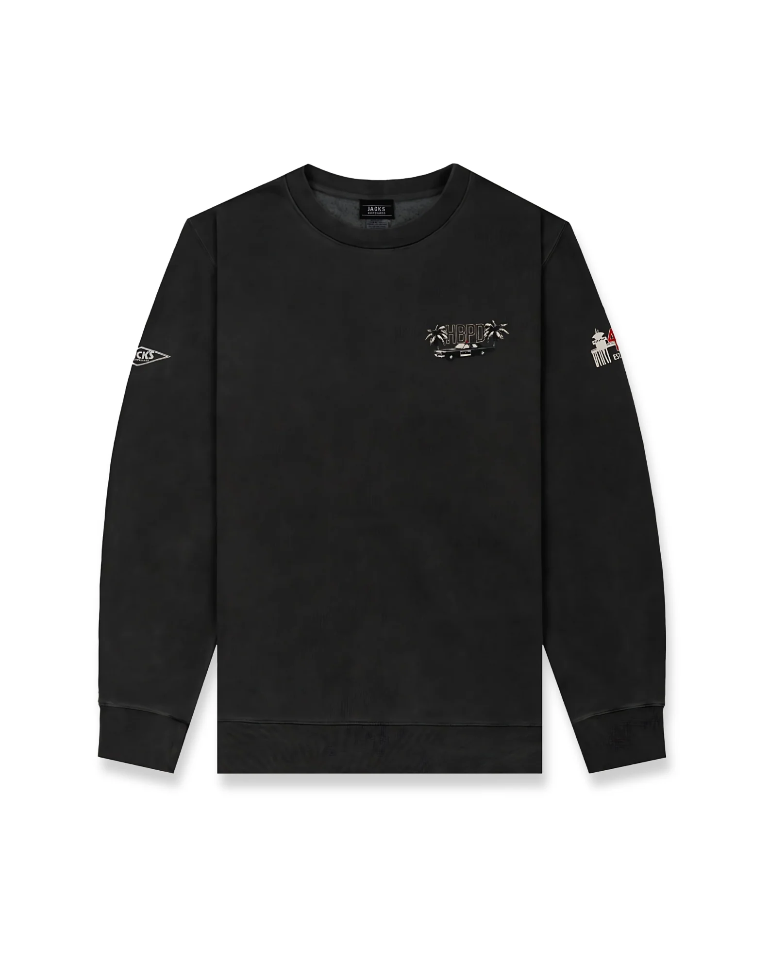 HBPD Police Palms Pigment Crewneck - Black - Image 3