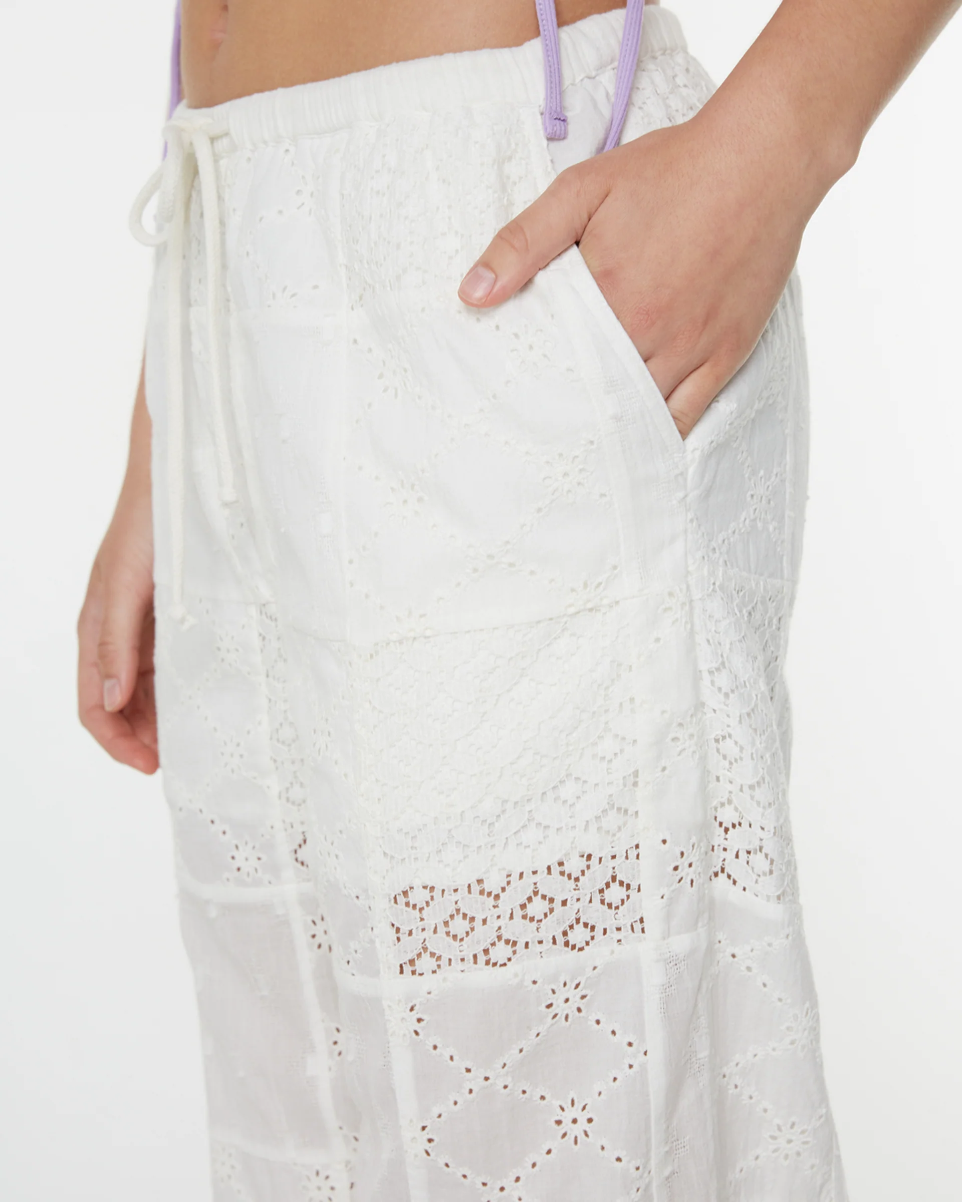 Precious Patchwork Pants - White - Image 3