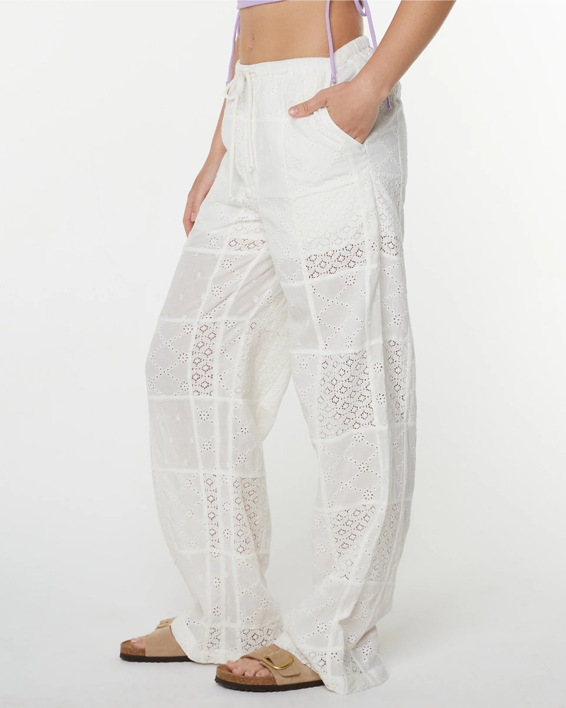 Precious Patchwork Pants - White - Image 4