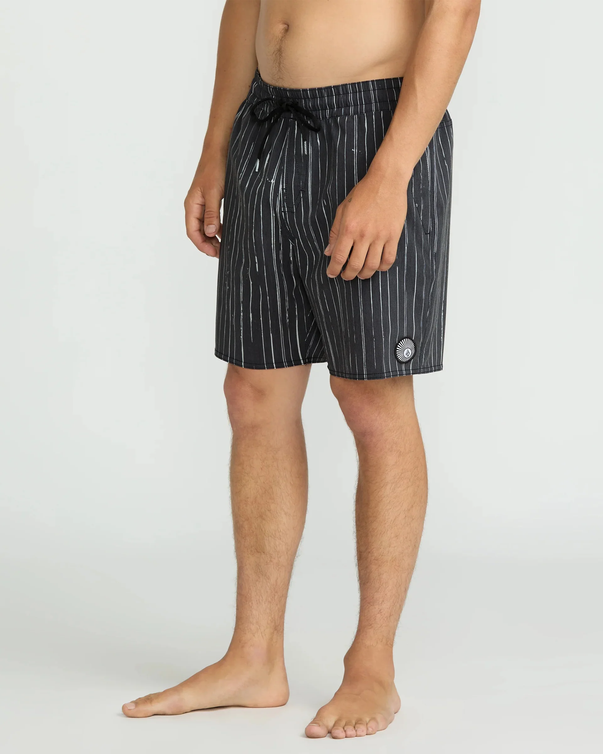 Psyche Cotton 17" Trunks - Black/White - Image 3