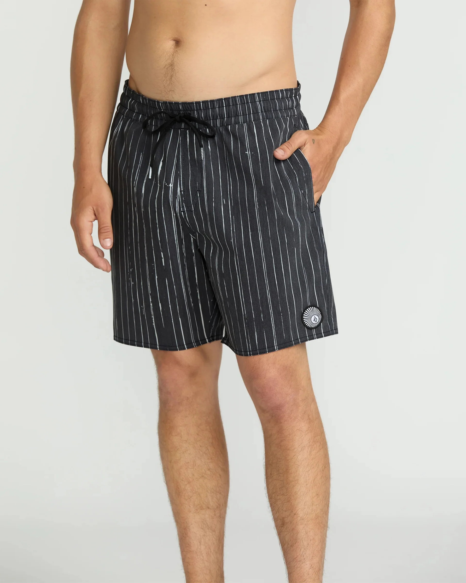 Psyche Cotton 17" Trunks - Black/White - Image 4