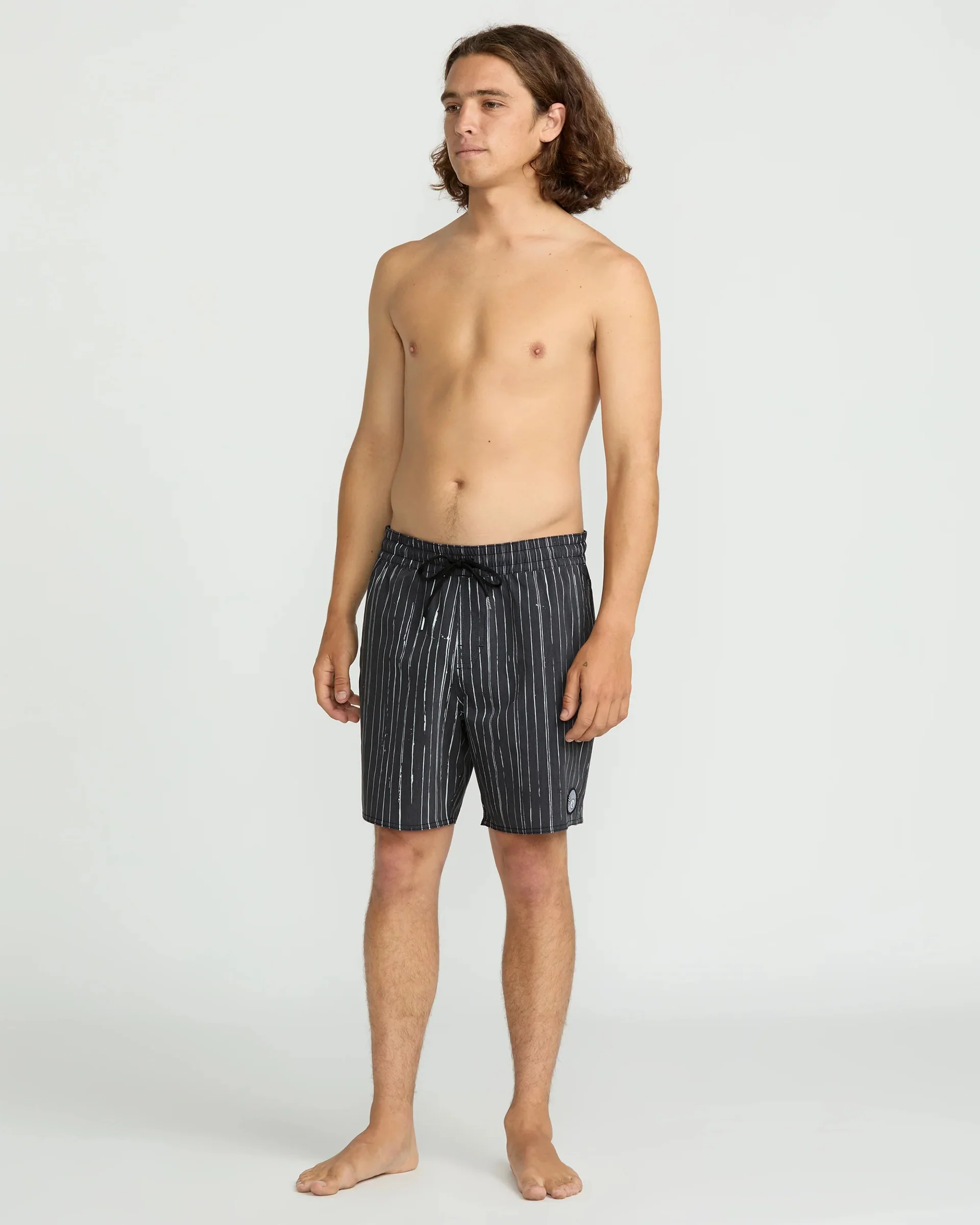 Psyche Cotton 17" Trunks - Black/White - Image 6