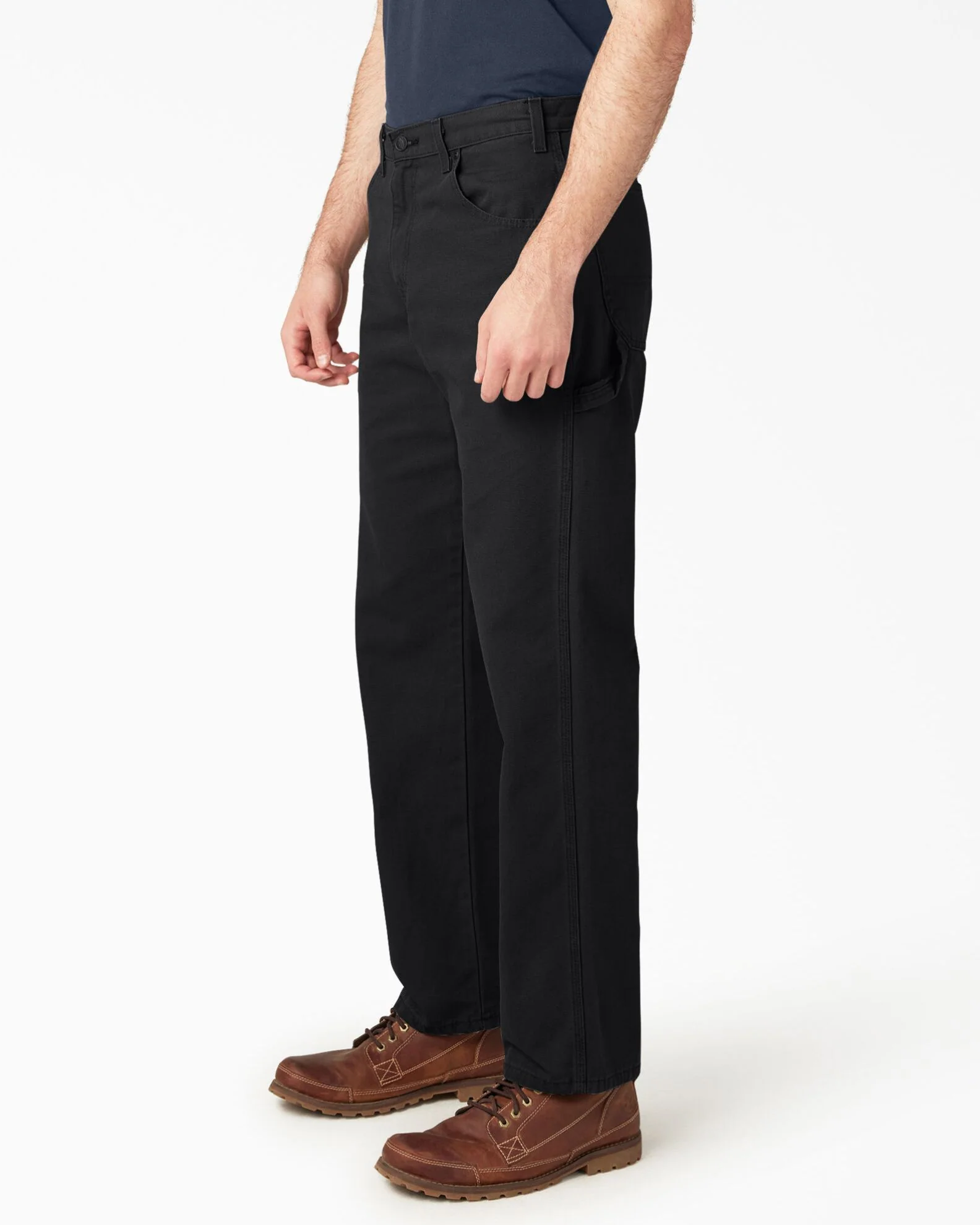 Relaxed Fit Heavyweight Duck Carpenter Pants - Rinsed Black - Image 2