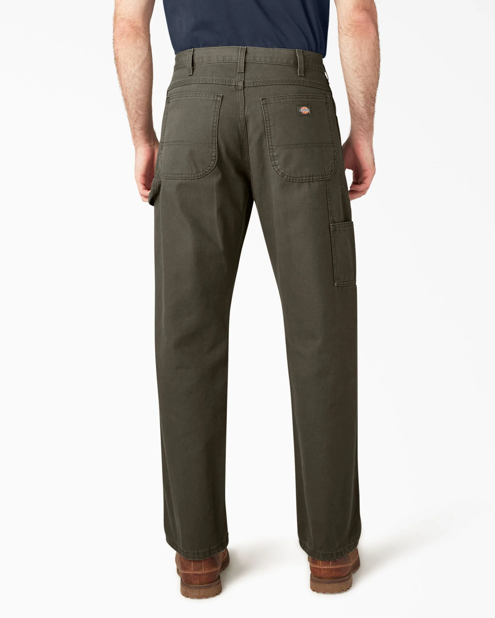 Relaxed Fit Heavyweight Duck Carpenter Pants - Rinsed Moss Green - Image 2