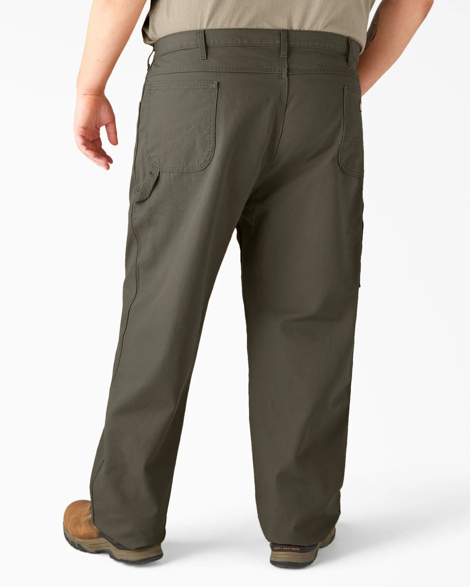 Relaxed Fit Heavyweight Duck Carpenter Pants - Rinsed Moss Green - Image 5