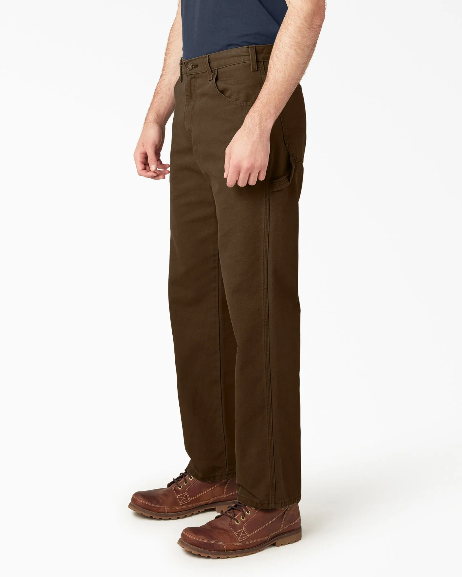 Relaxed Fit Heavyweight Duck Carpenter Pants - Rinsed Timber Brown - Image 2