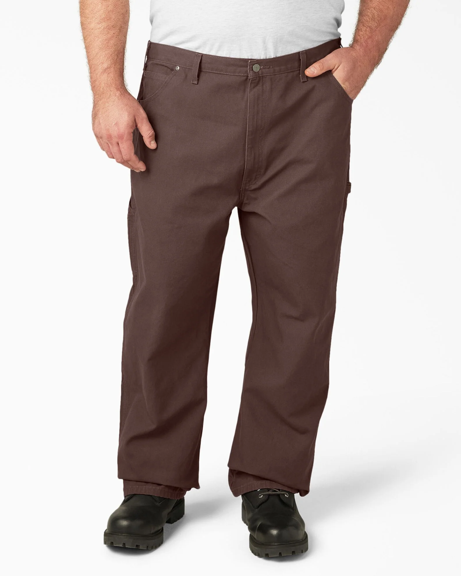 Relaxed Fit Heavyweight Duck Carpenter Pants - Rinsed Timber Brown - Image 4