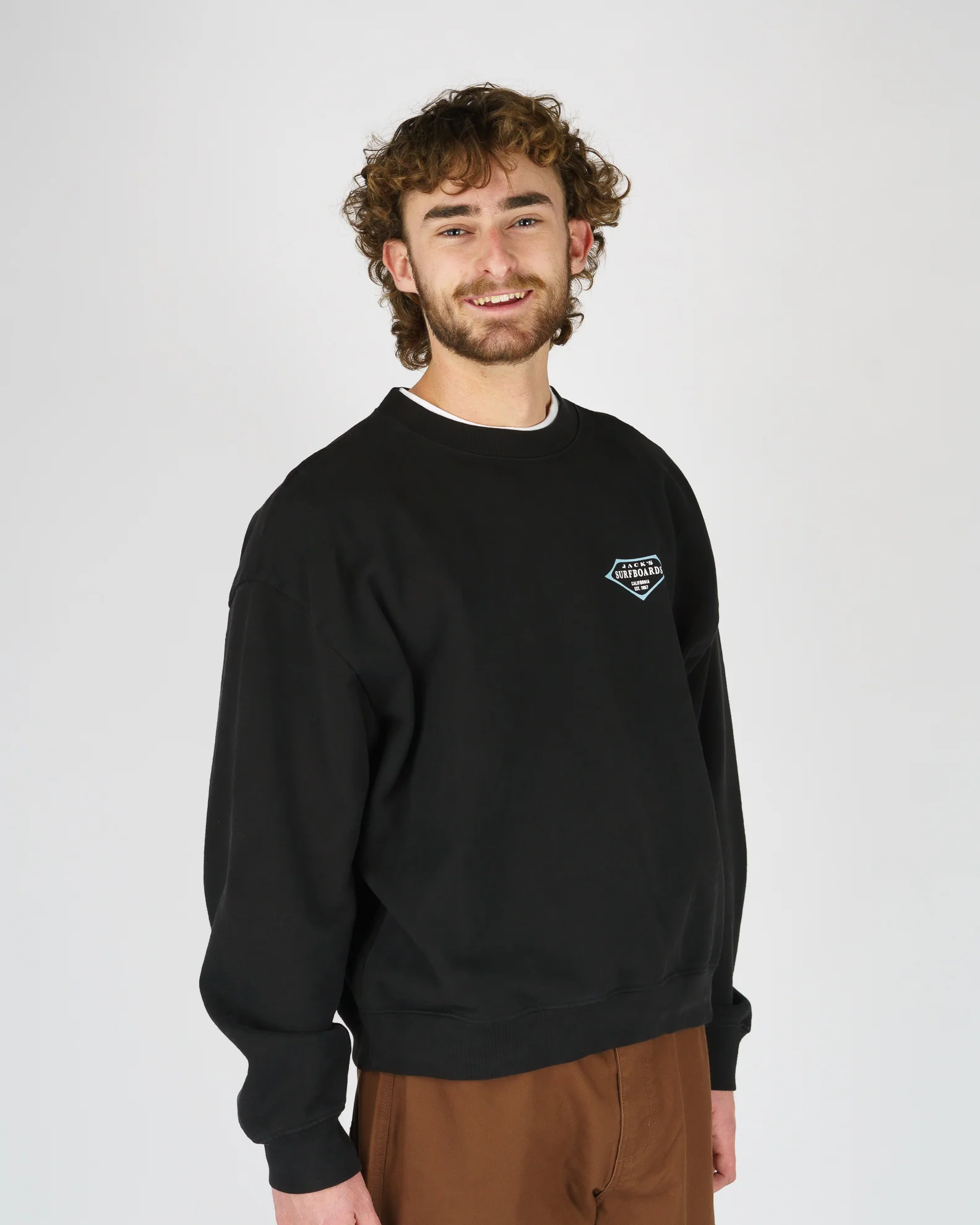 Retro Lam Heavyweight Crewneck - Black - Image 2