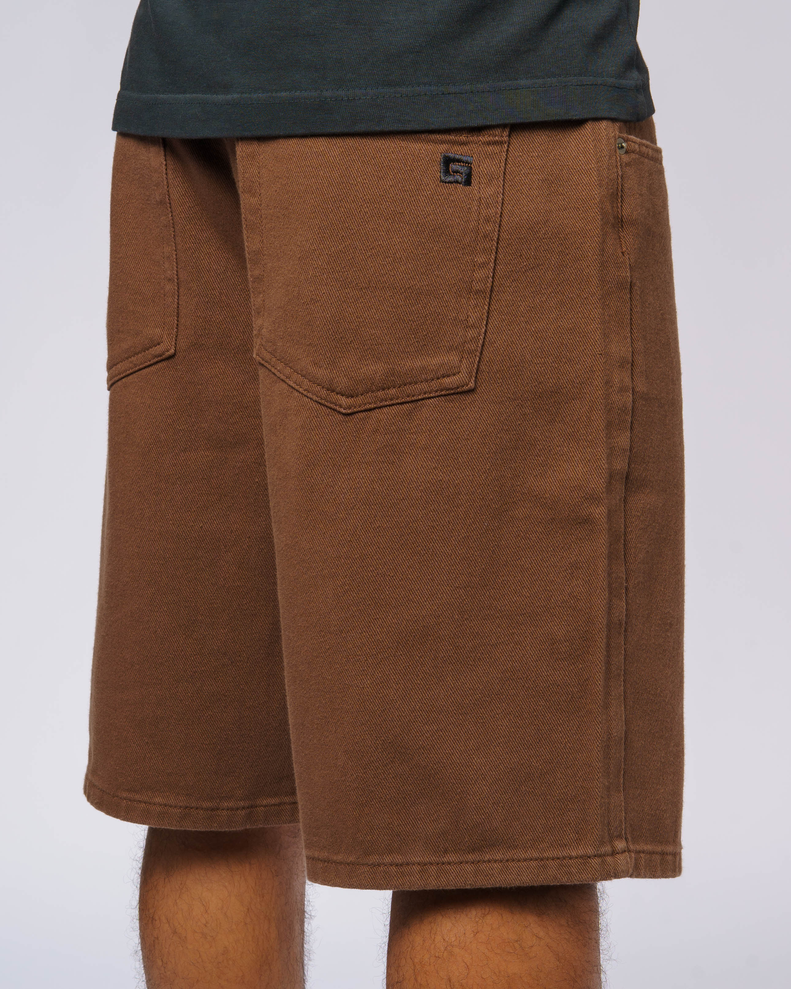 Revert Denim Shorts - Brown - Image 3