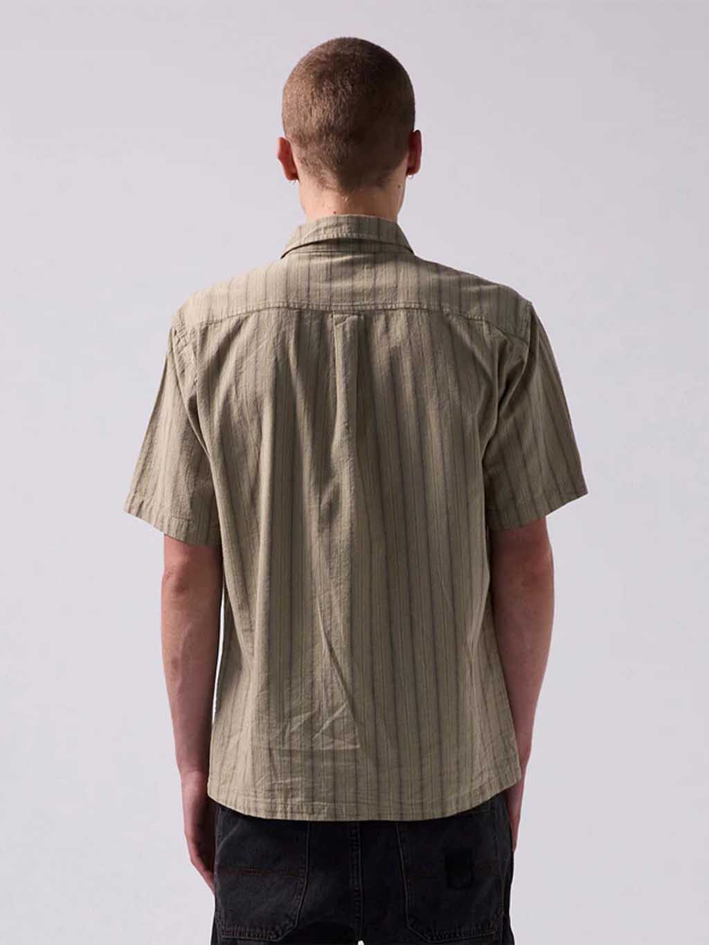 Reynolds Striped S/S Shirt - Moss - Image 2