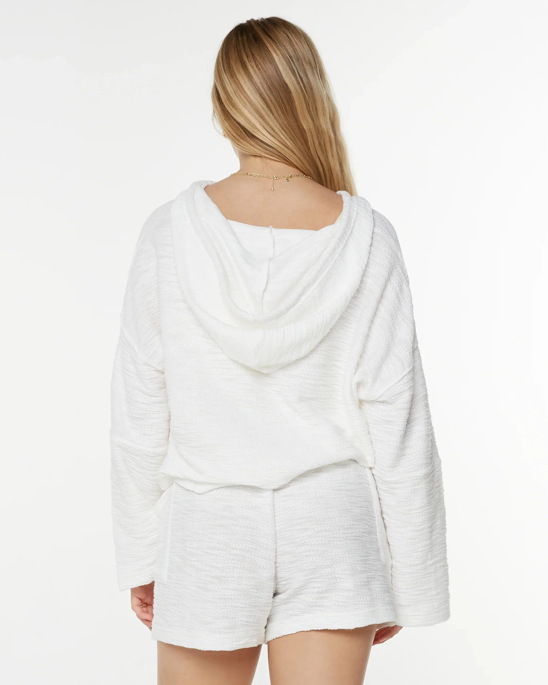 Rich Coast Poncho - Snow White Solid - Image 2