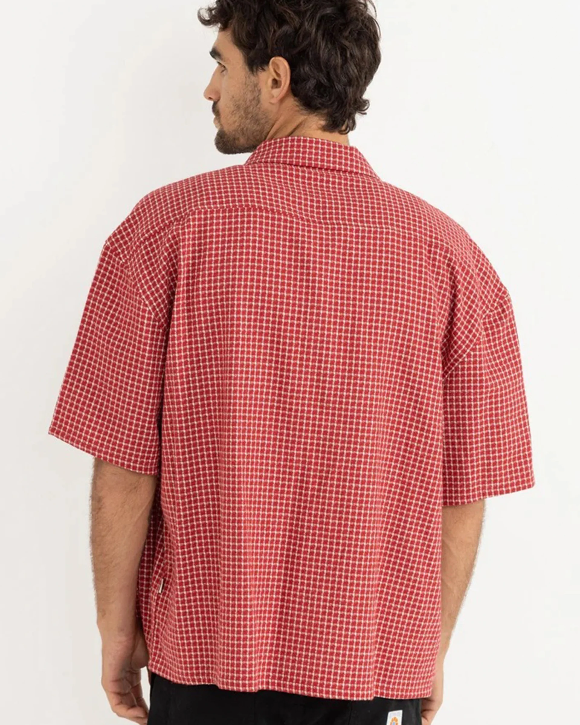 Rowen Check S/S Shirt - Red - Image 4