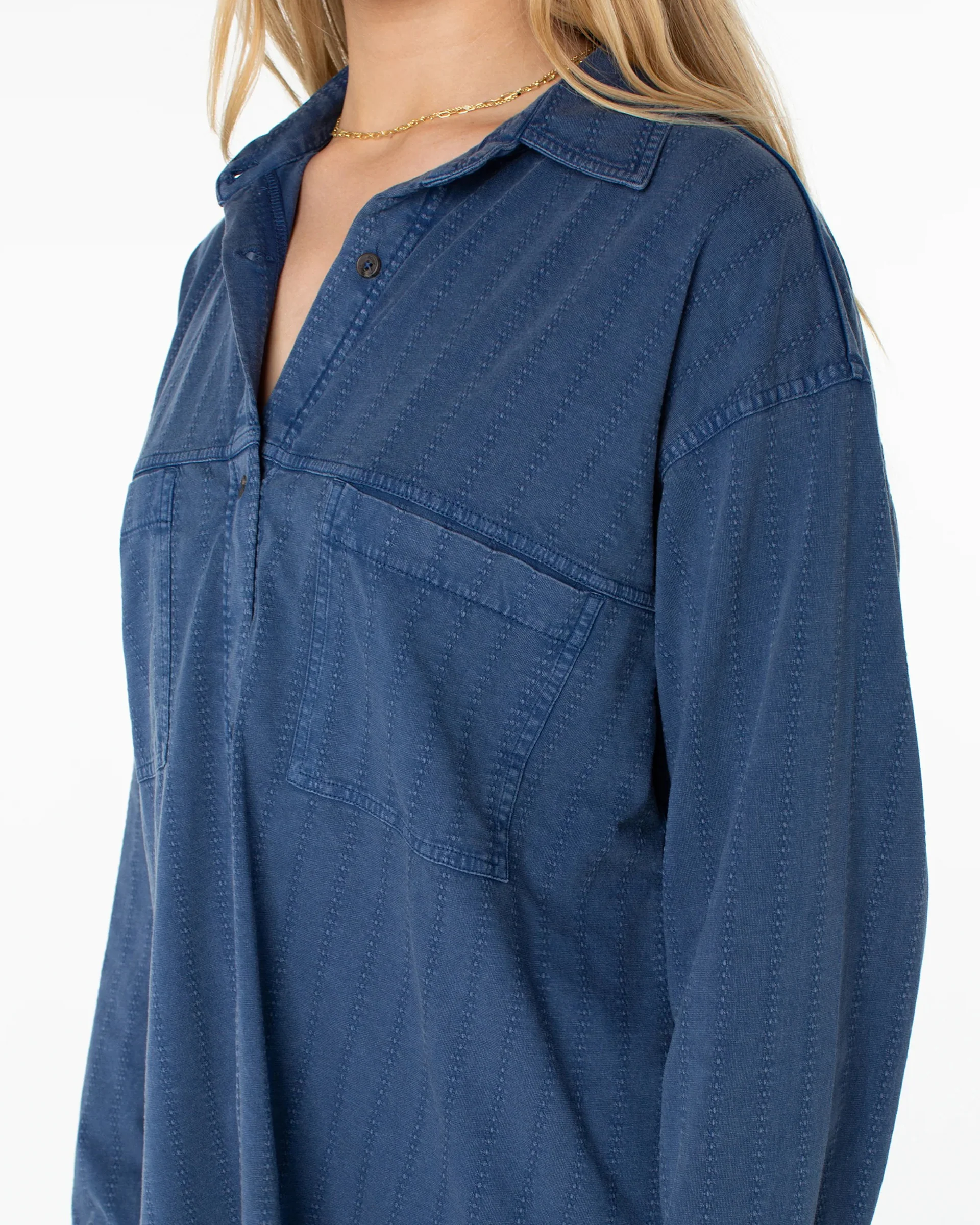 Sandpiper Button Up - Sargasso Sea Solid - Image 4