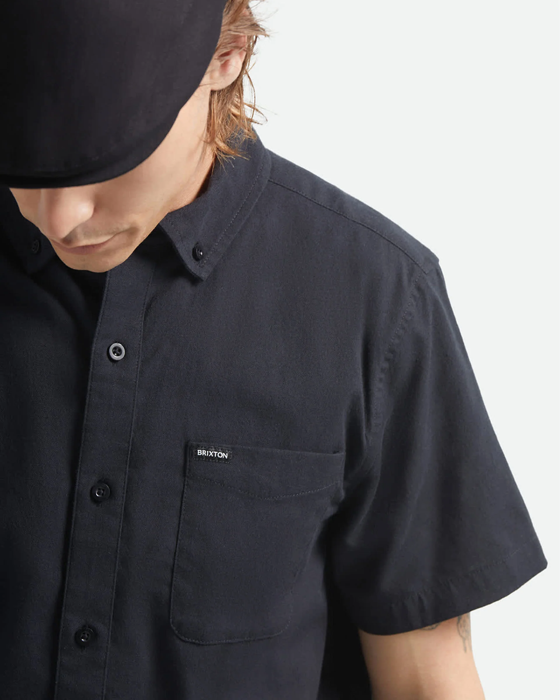 Sanford Oxford S/S Shirt - Black - Image 5