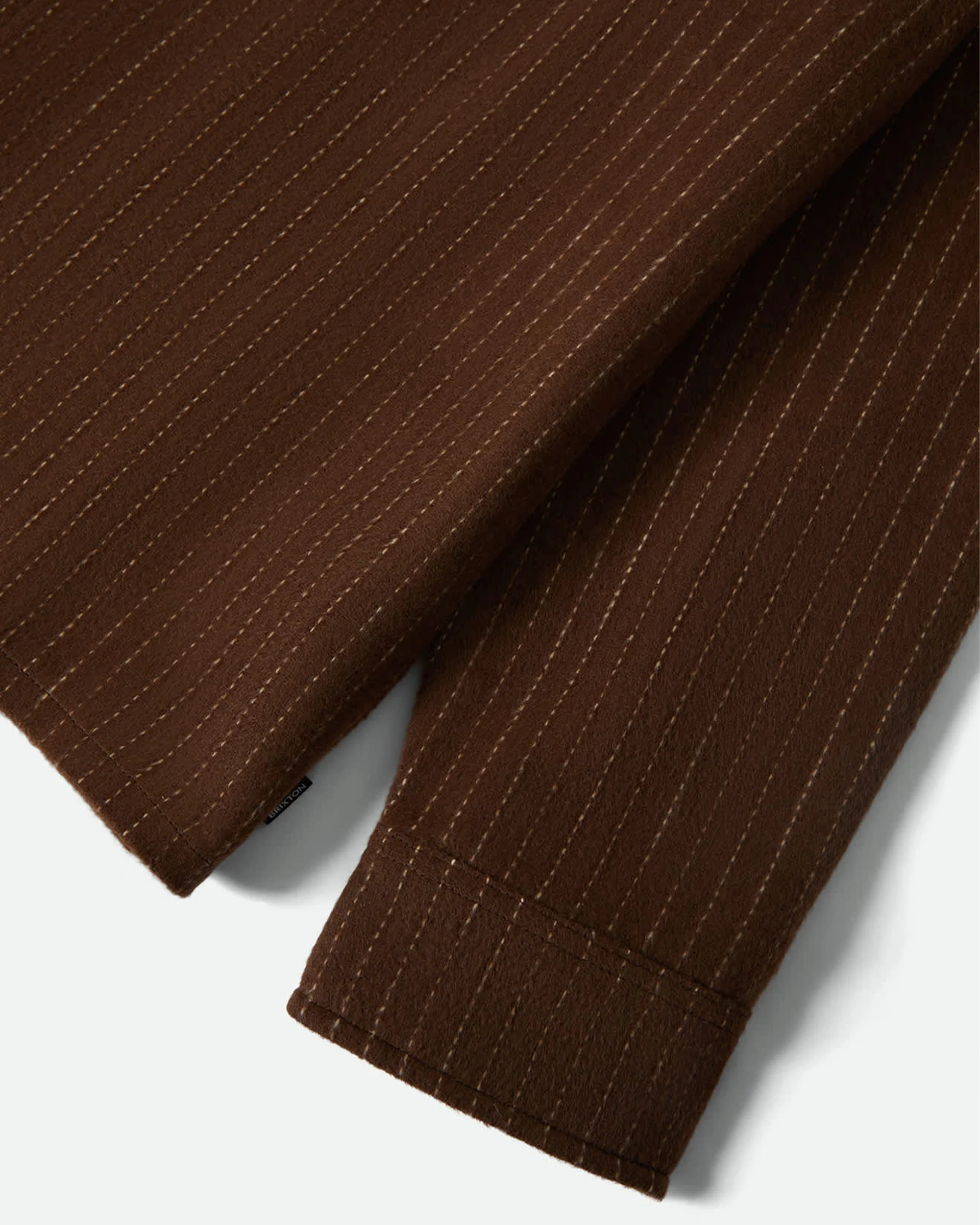 Selden Soft Brushed Flannel - Pinecone Brown Pinestripe - Image 7