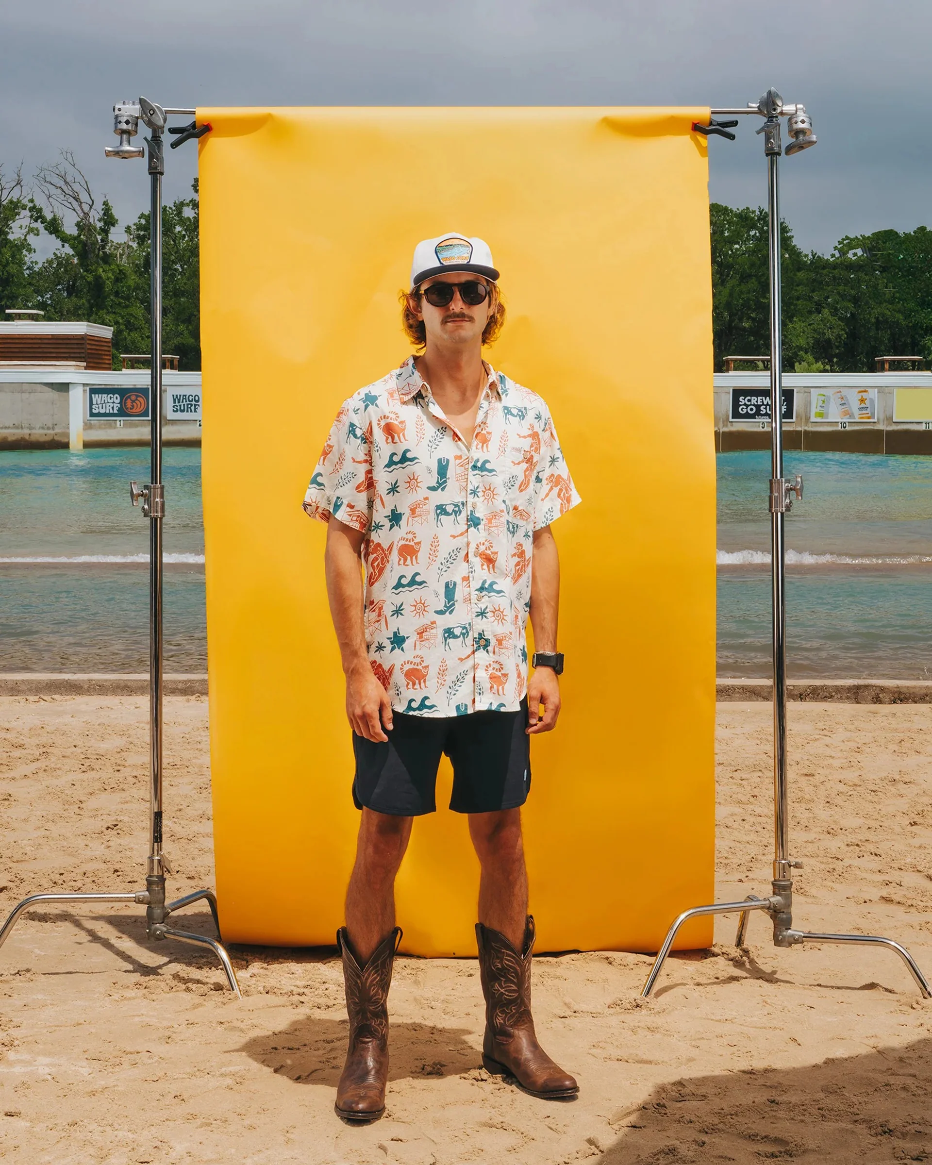 Sendero x Waco Surf City Slicker S/S Shirt - Texas Surf - Image 5