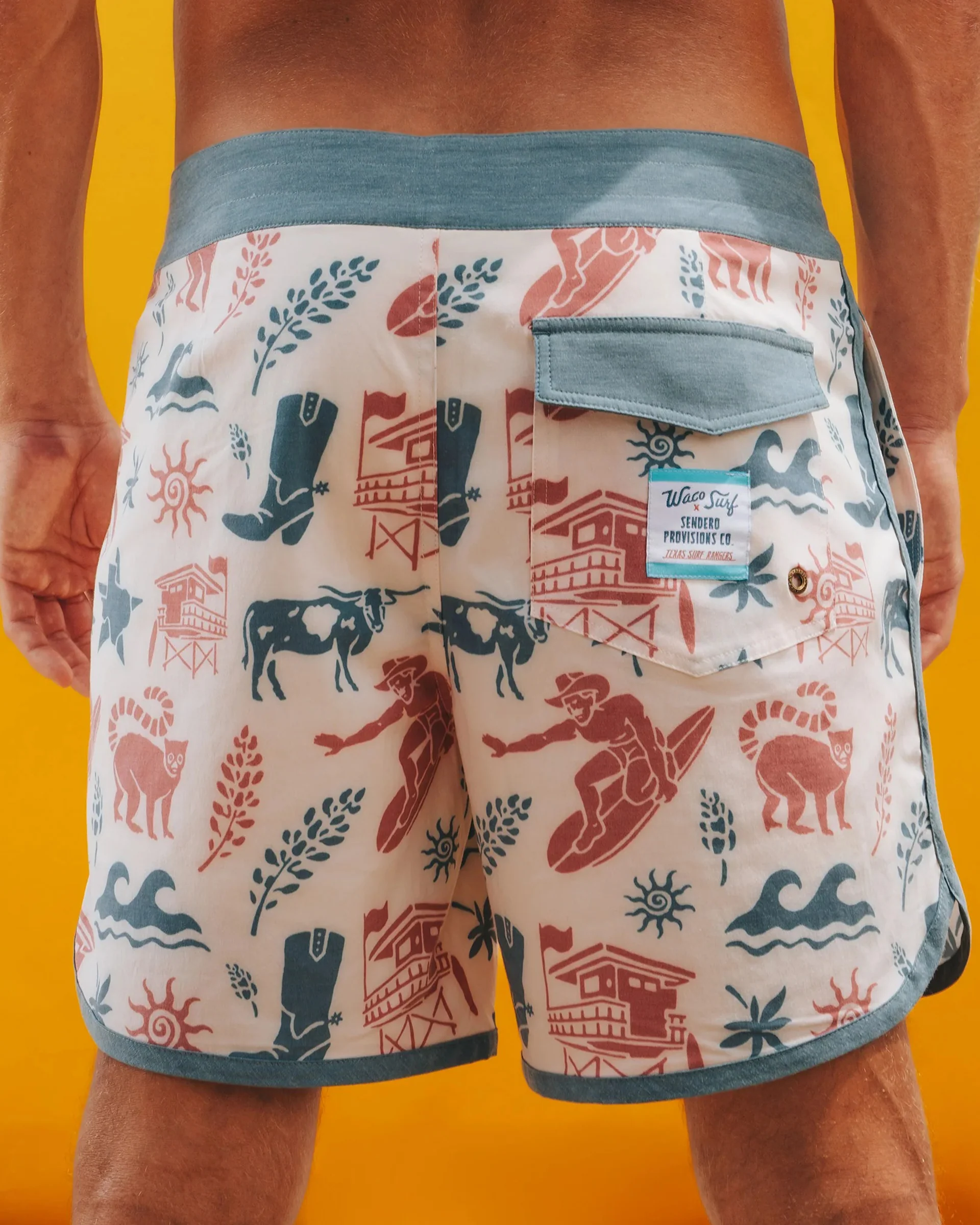 Sendero x Waco Surf Point Bar Boardshorts - Texas Surf - Image 3