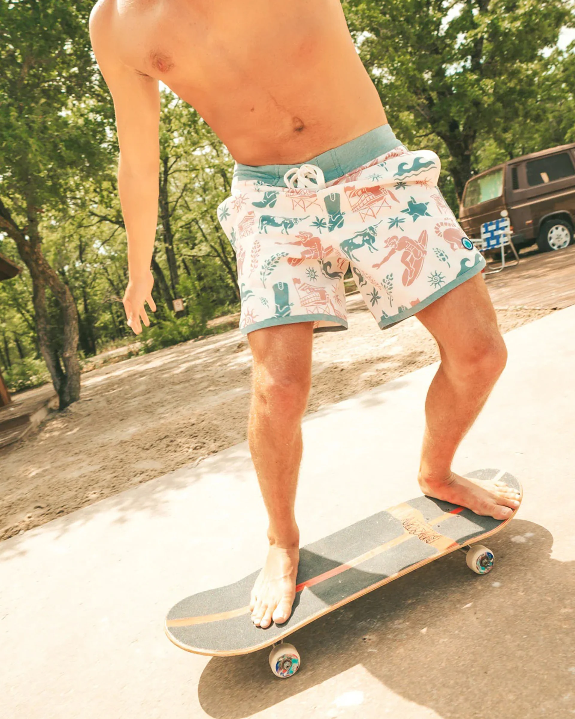 Sendero x Waco Surf Point Bar Boardshorts - Texas Surf - Image 4