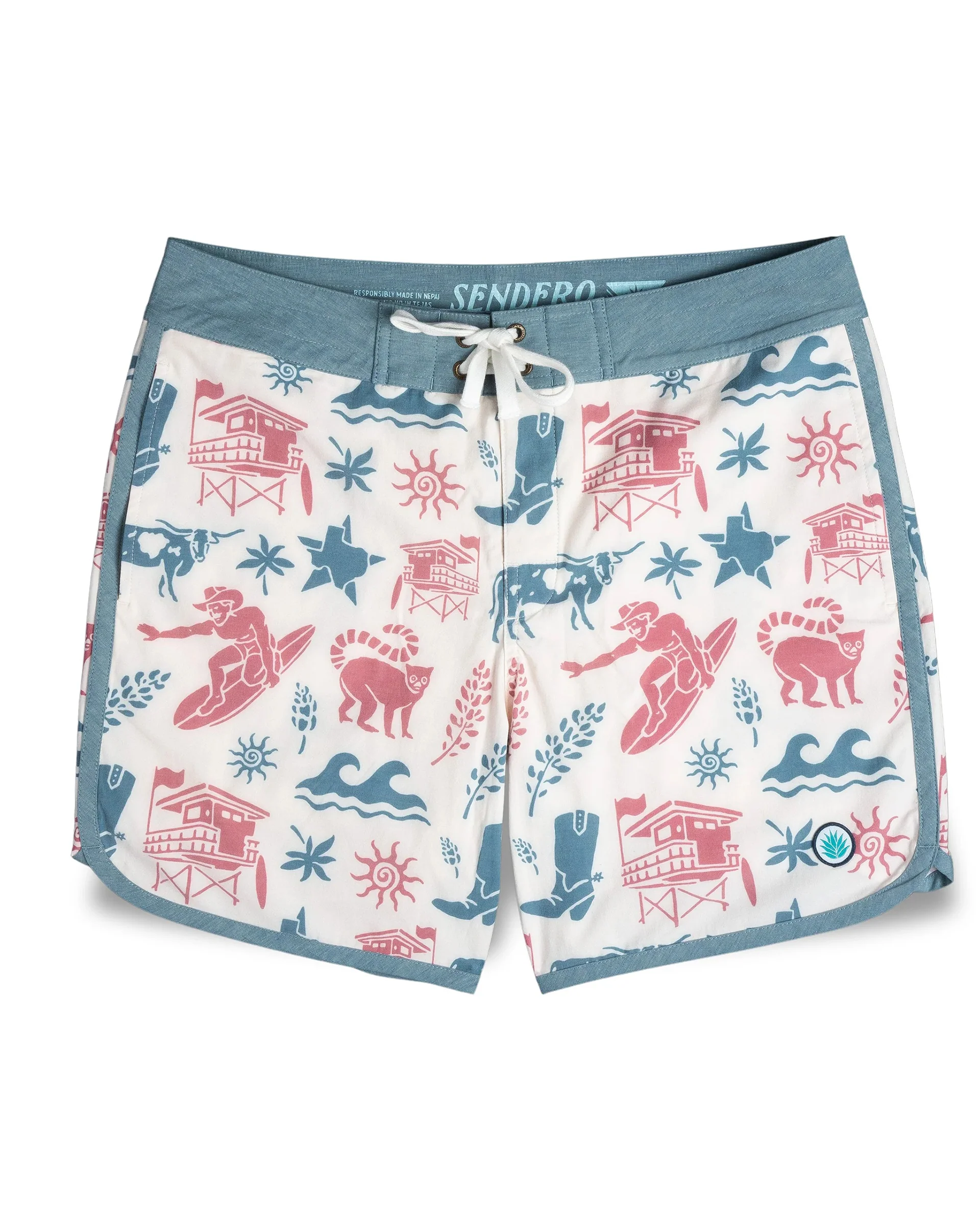 Sendero x Waco Surf Point Bar Boardshorts - Texas Surf - Image 6