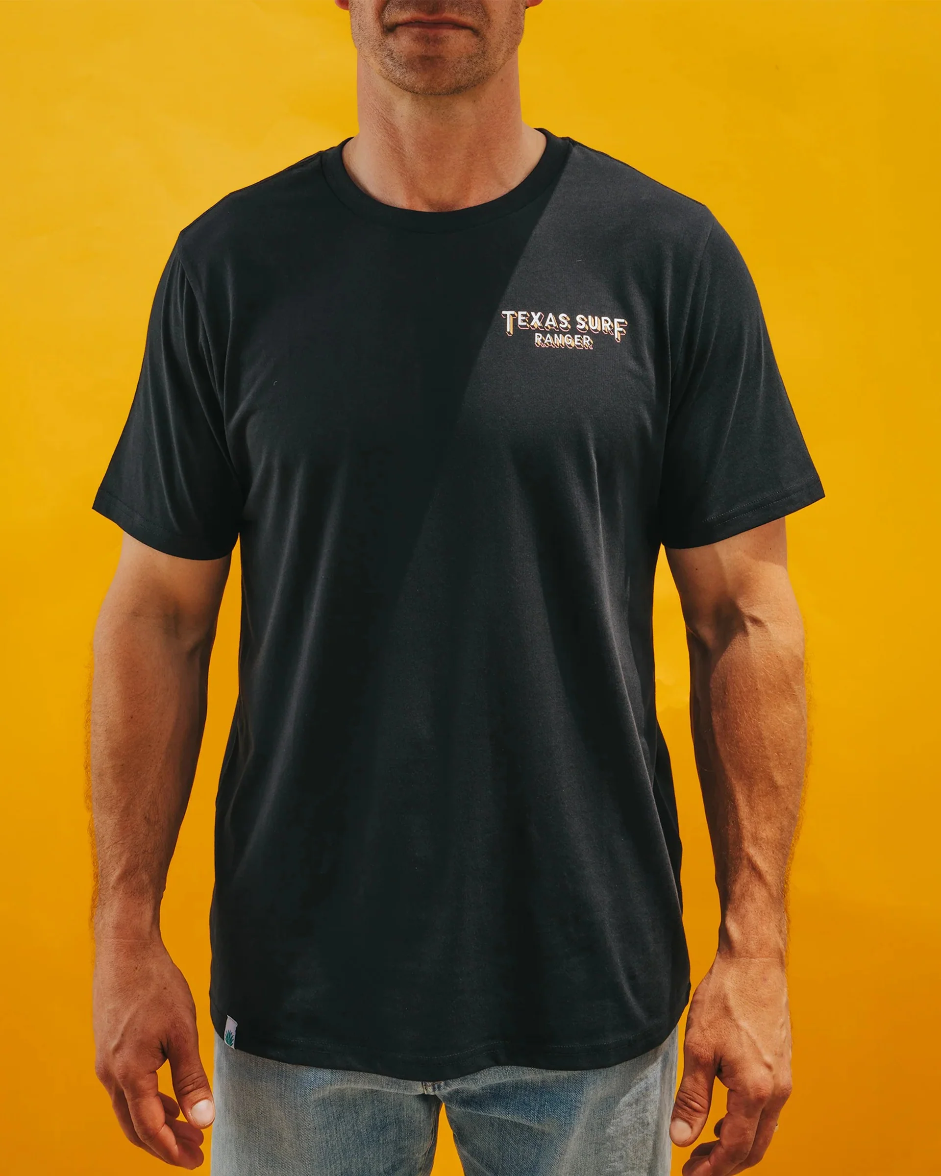 Sendero x Waco Surf Texas Surf Ranger S/S T-Shirt - Black - Image 5