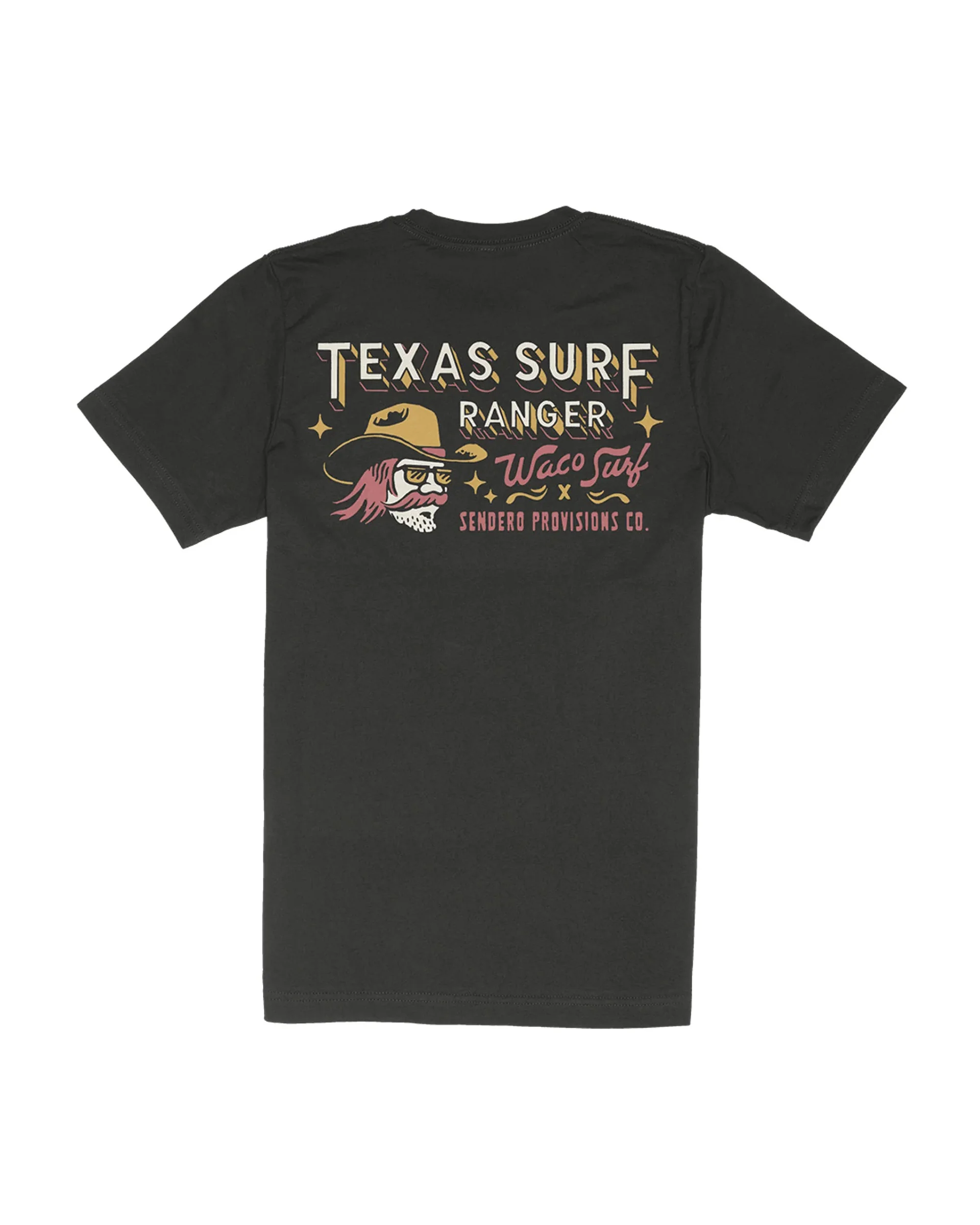 Sendero x Waco Surf Texas Surf Ranger S/S T-Shirt - Black - Image 7