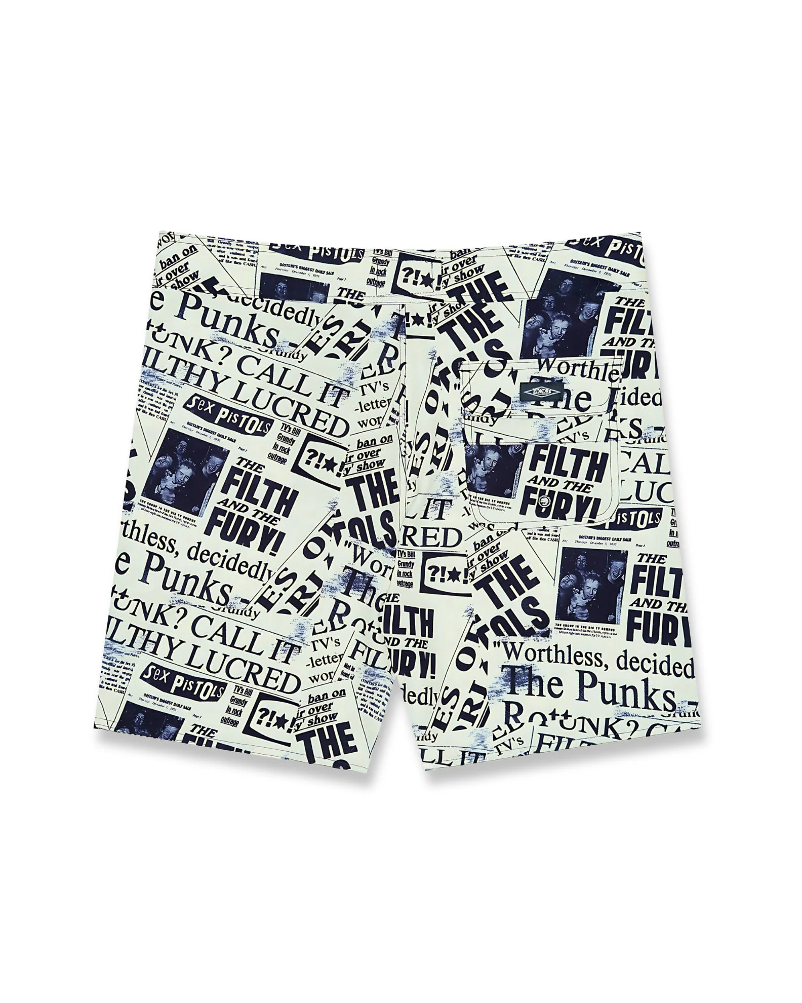 Sex Pistols 18" Newspaper Boardshorts - Image 2