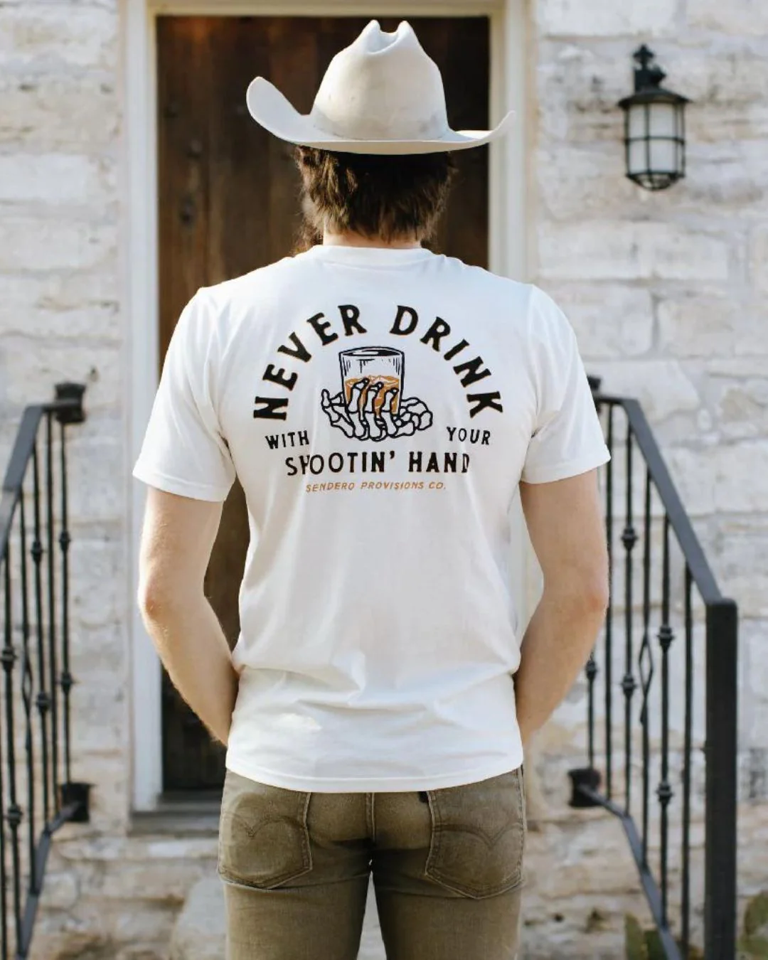 Shootin' Hand T-Shirt - Vintage White - Image 3