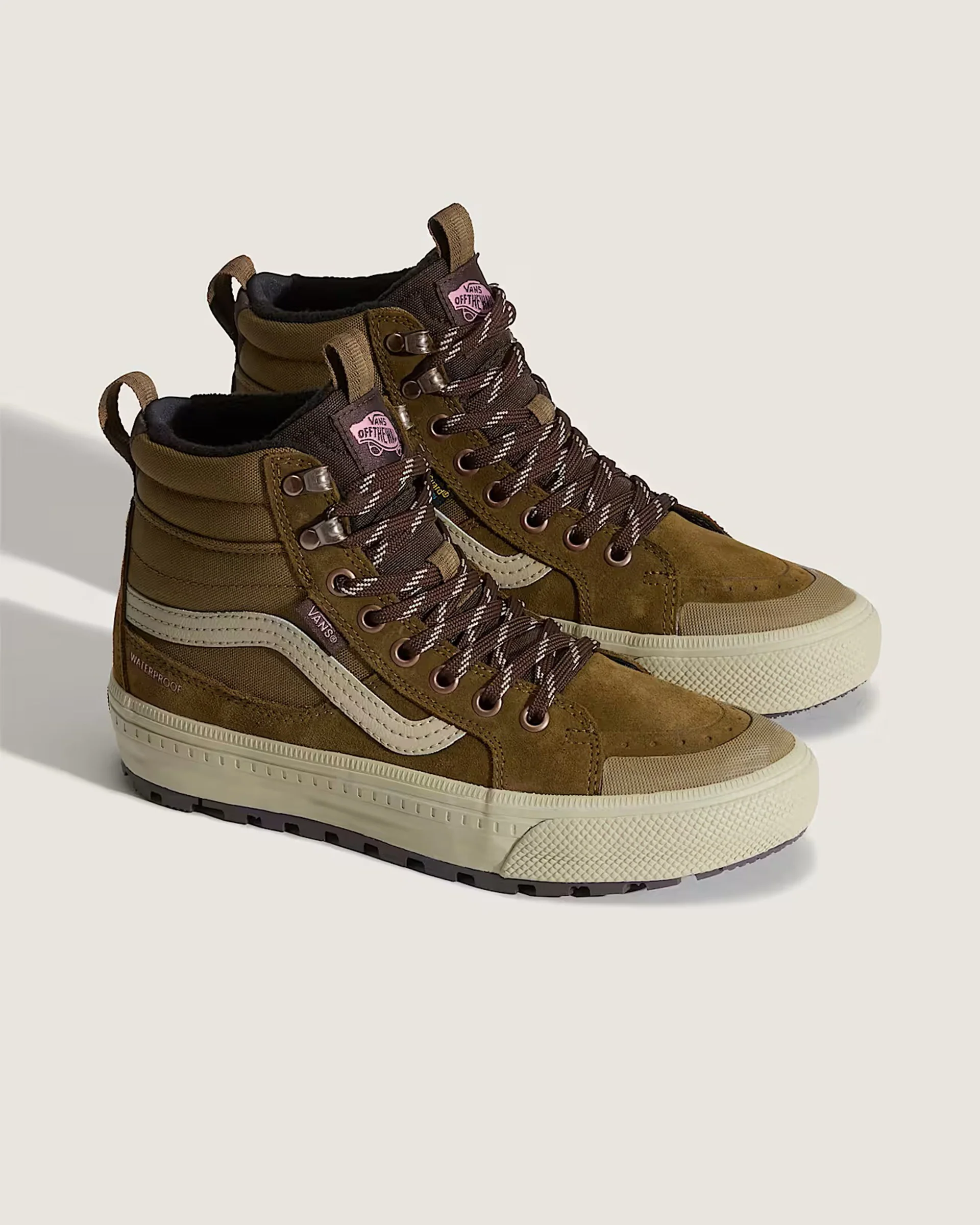 Sk8-Hi Waterproof Insulated Shoe - Brown/Pink - Image 2