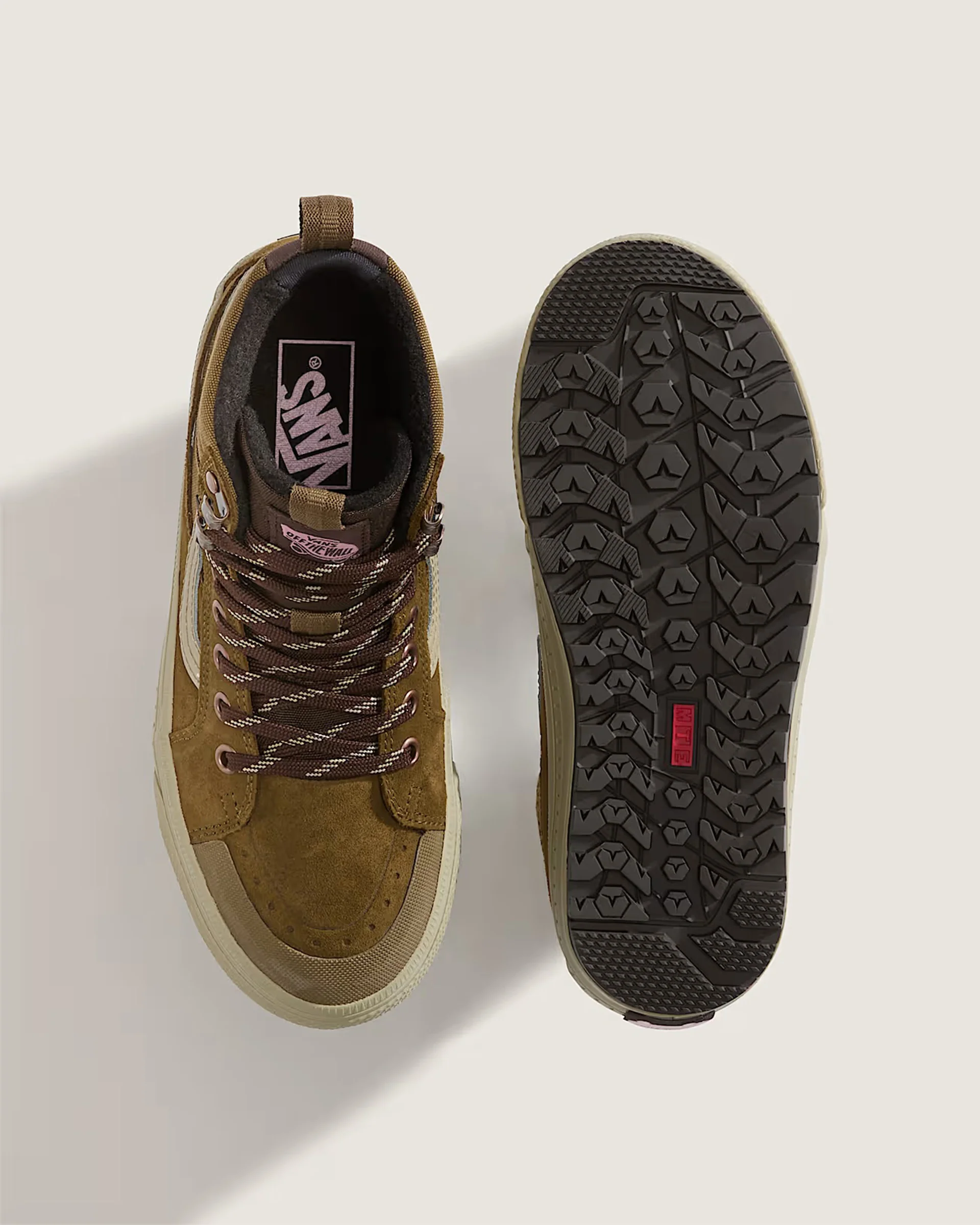 Sk8-Hi Waterproof Insulated Shoe - Brown/Pink - Image 3