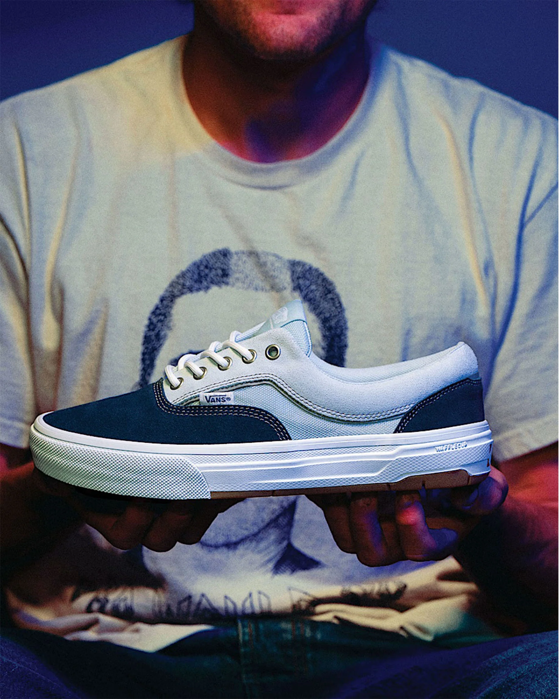 Skate Era Wafflecup Shoes - Navy Blue/Light Blue - Image 9