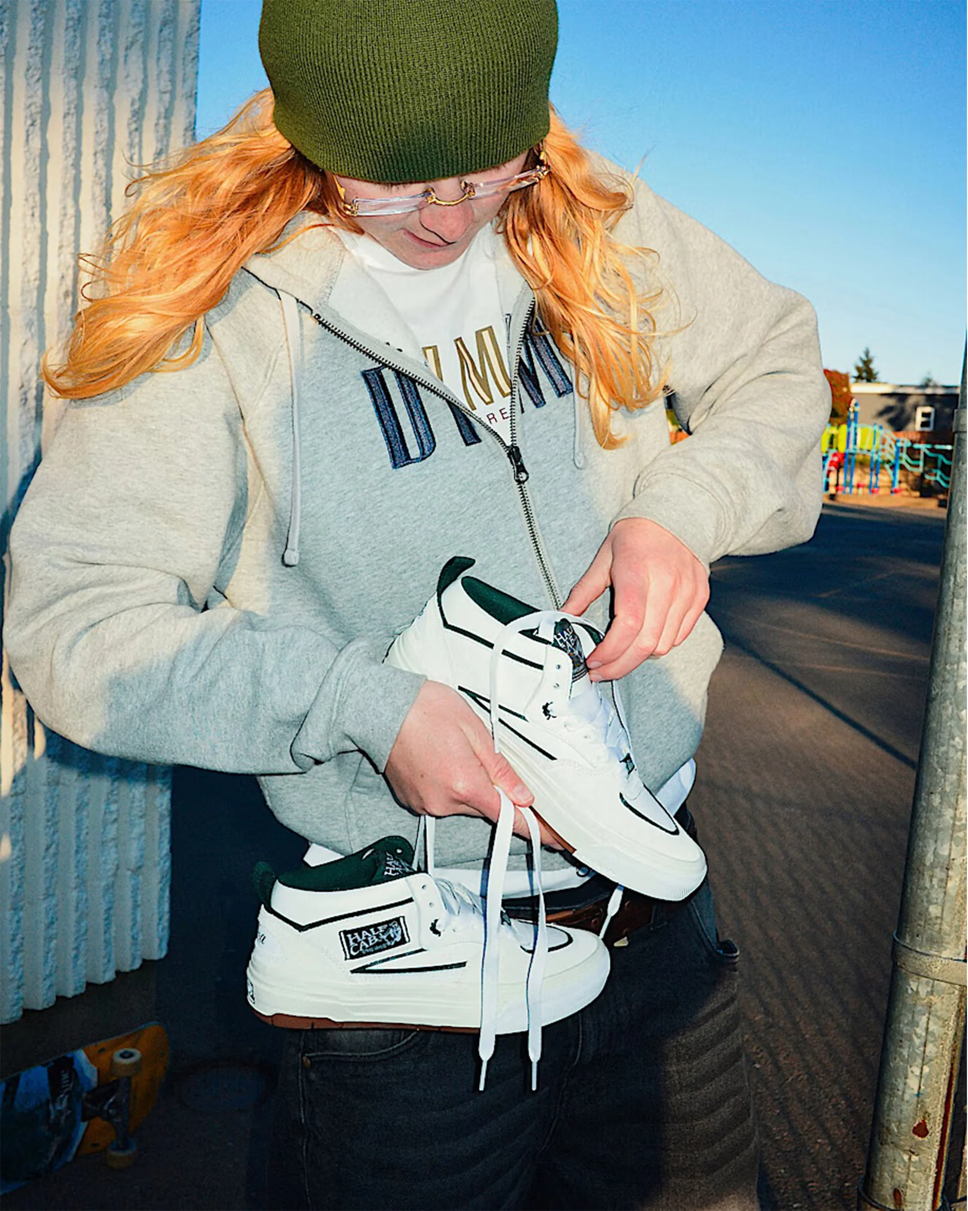 Skate Half Cab Wafflecup Shoe - Una Farrar Utility Block Blanc De Blanc - Image 9