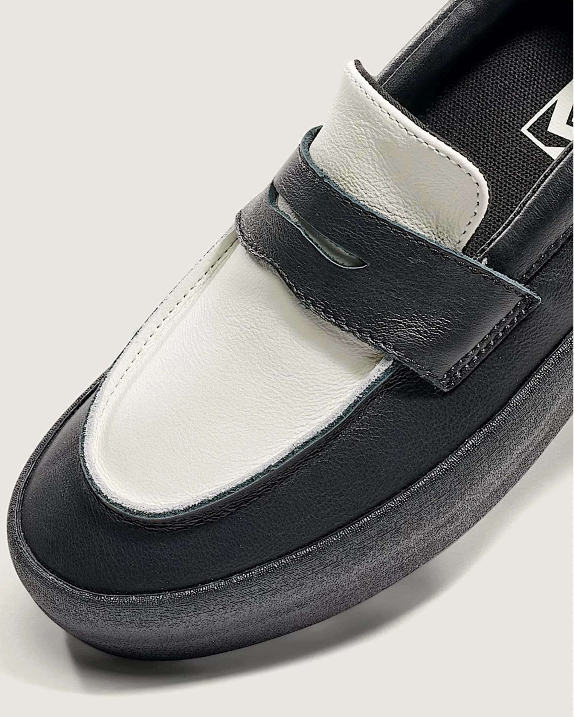 Skate Loafer Shoe - Black/White - Image 5
