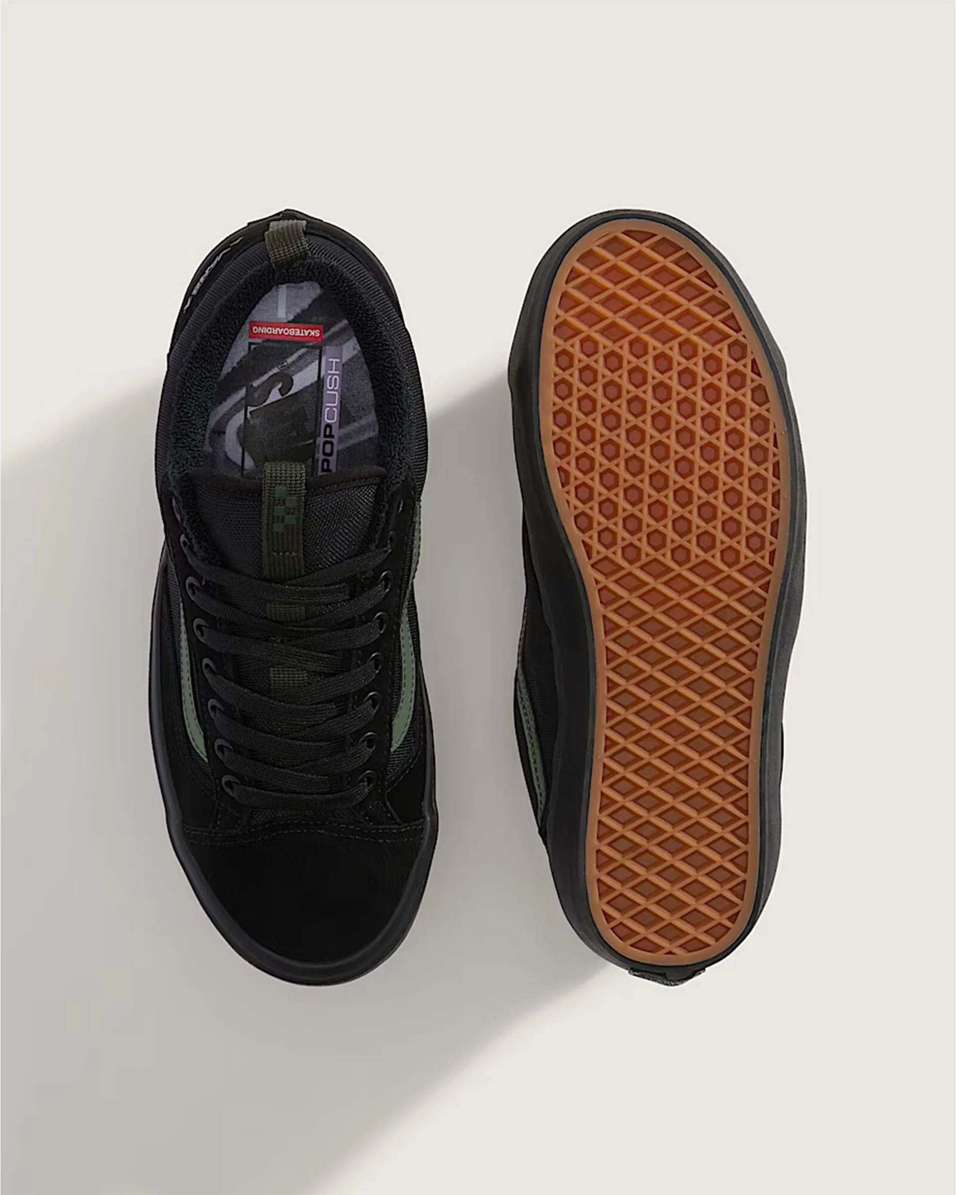Skate Old Skool 36+ Shoe by Atiba Jefferson - Black/Dark Green - Image 3