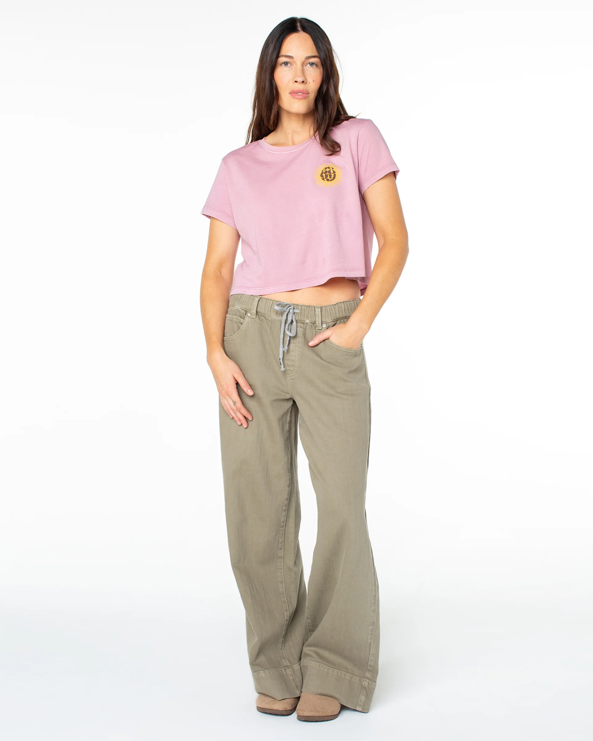 Slow Dive Cropped S/S T-Shirt - Lilas Slow Dive