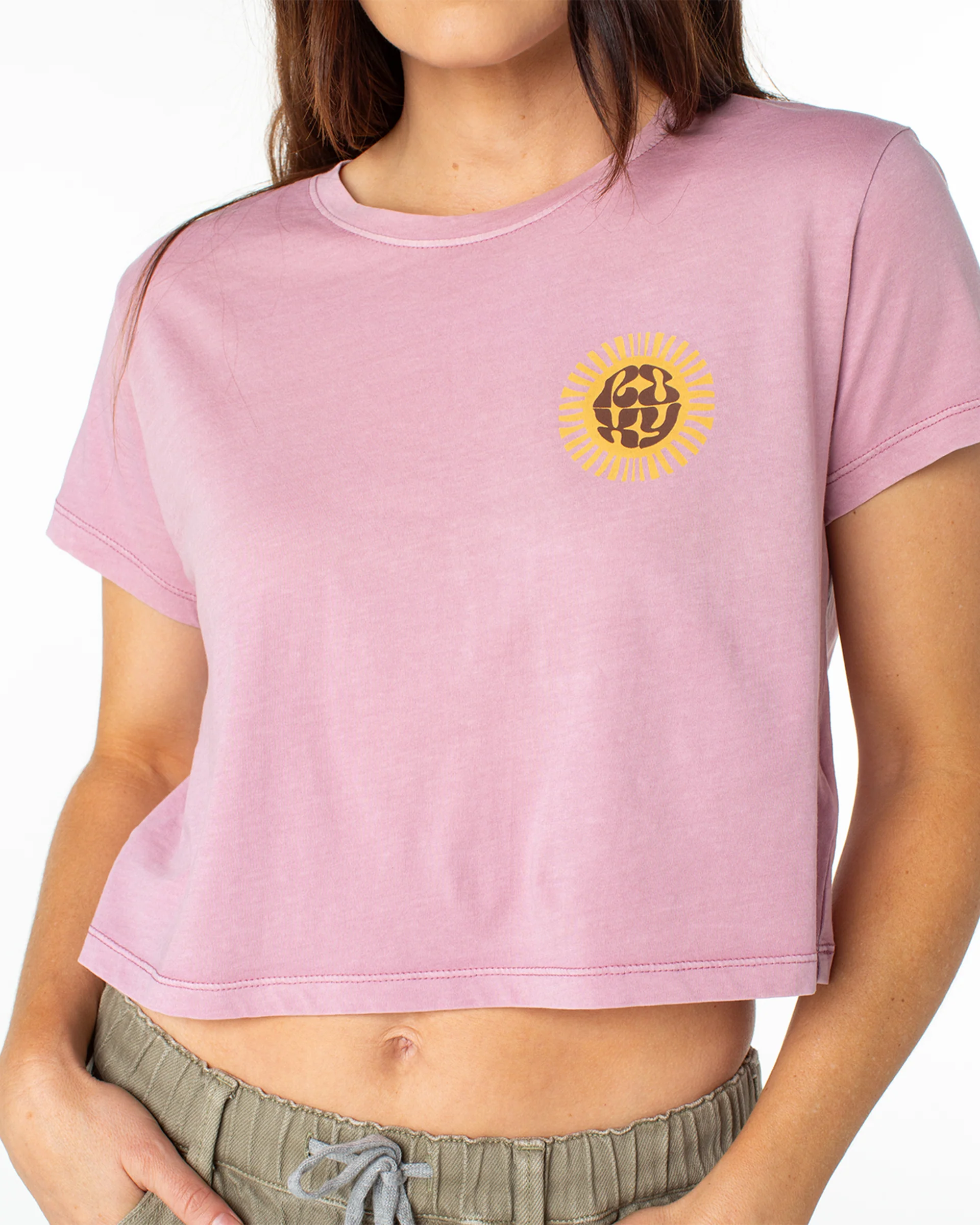 Slow Dive Cropped S/S T-Shirt - Lilas Slow Dive - Image 3