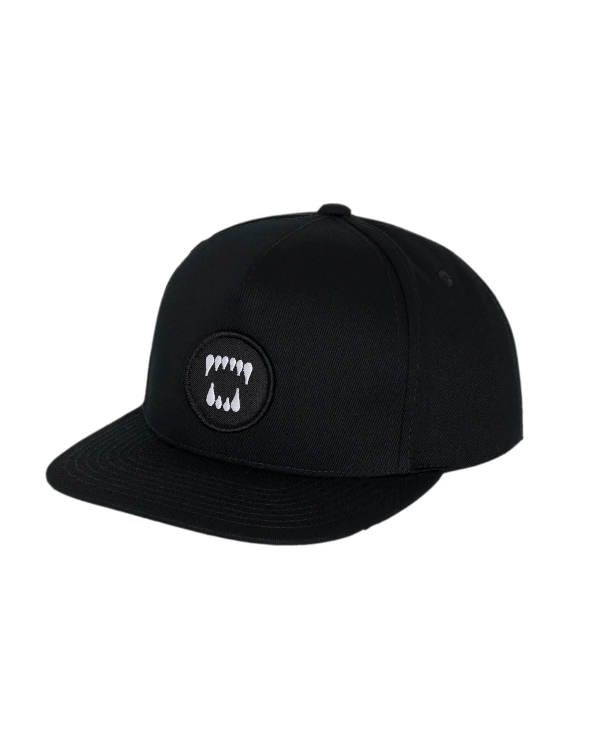 Snapback Patch Hat - Black - Image 3