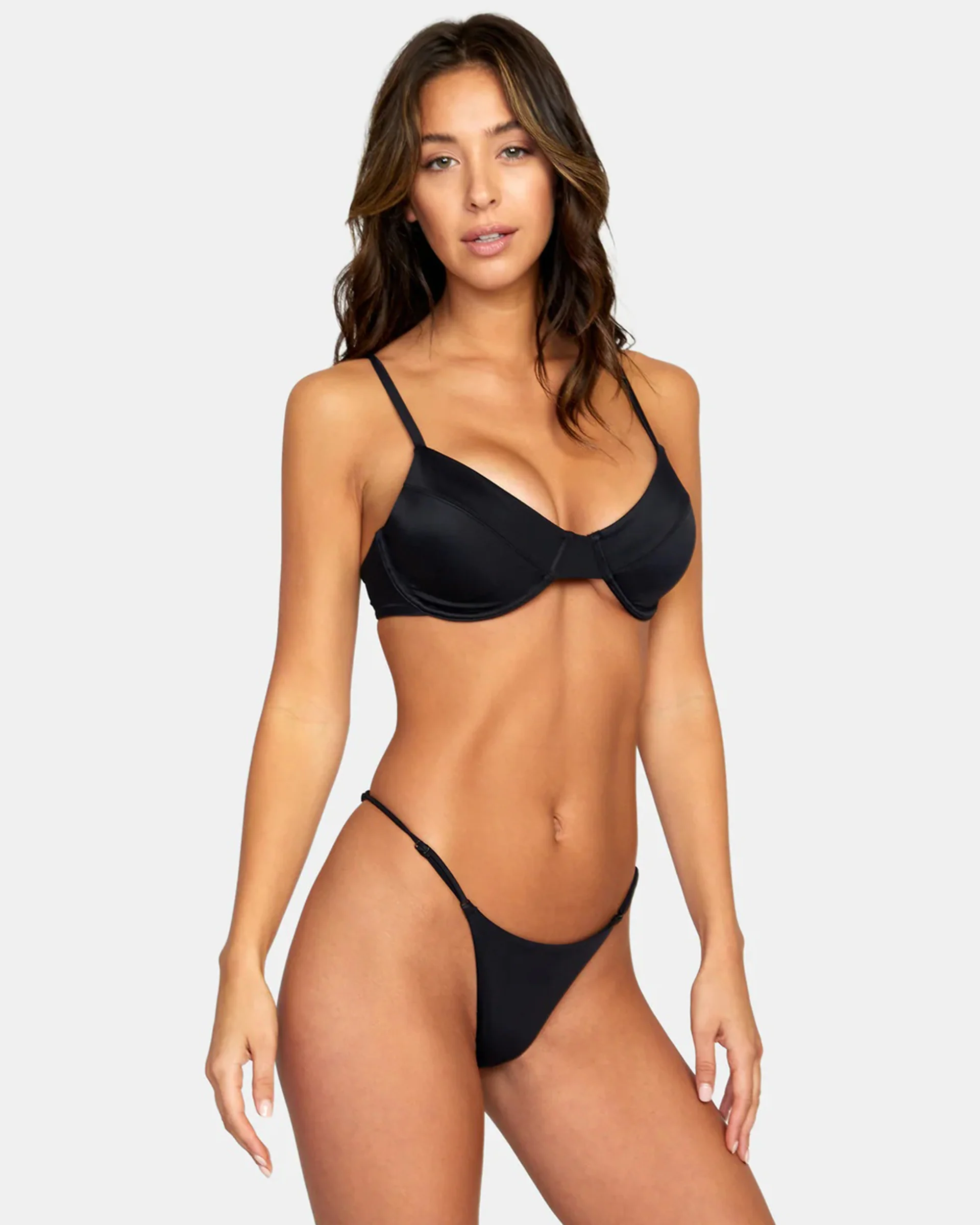 Solid Slider Ultra Skimpy Bikini Bottom - RVCA Black - Image 4