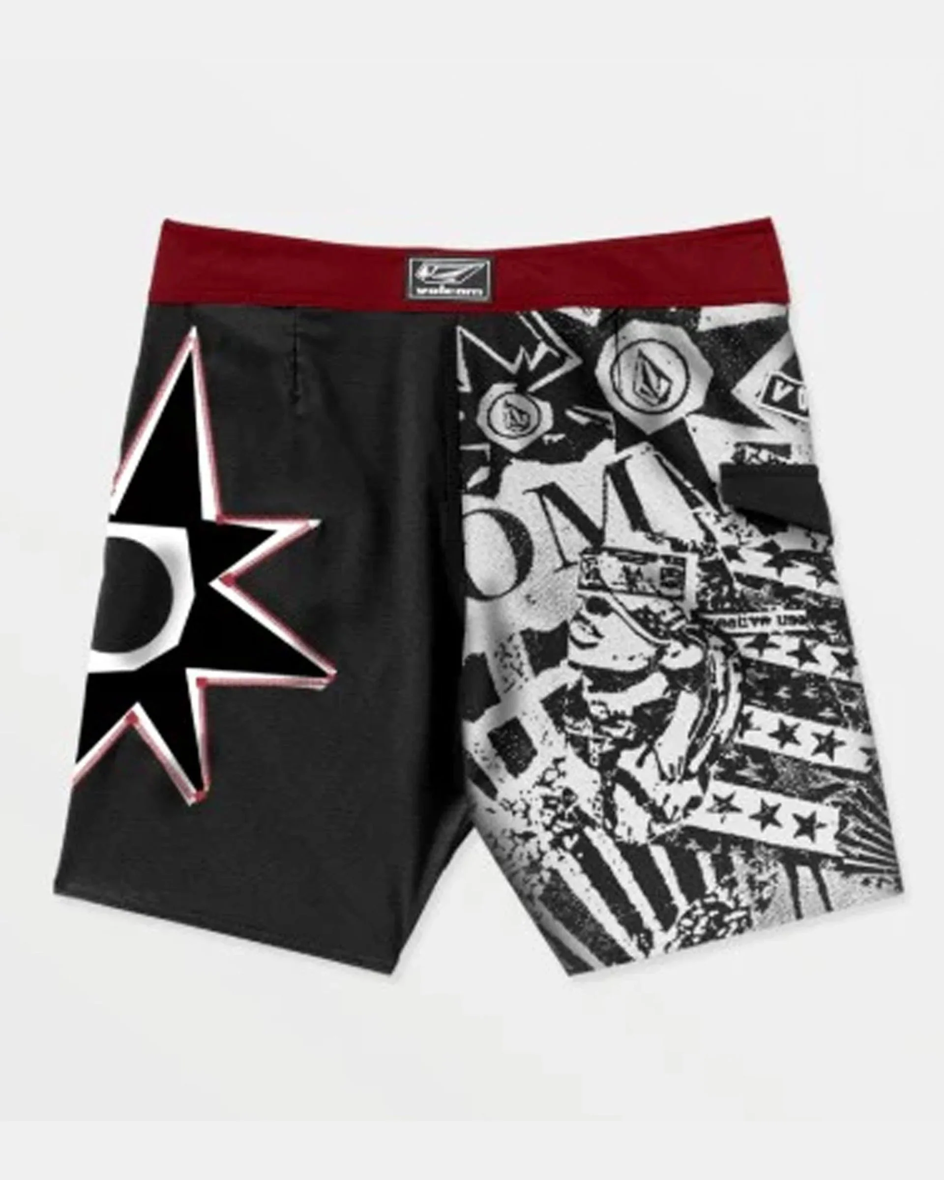 St4r G4zer Mod 22" Boardshort - Black/Red - Image 2