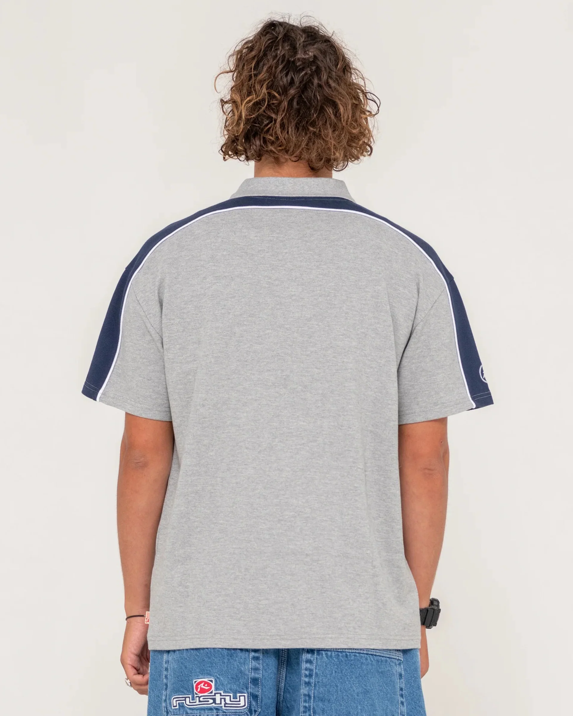 Straight Shooter S/S Polo - Grey Marle - Image 4