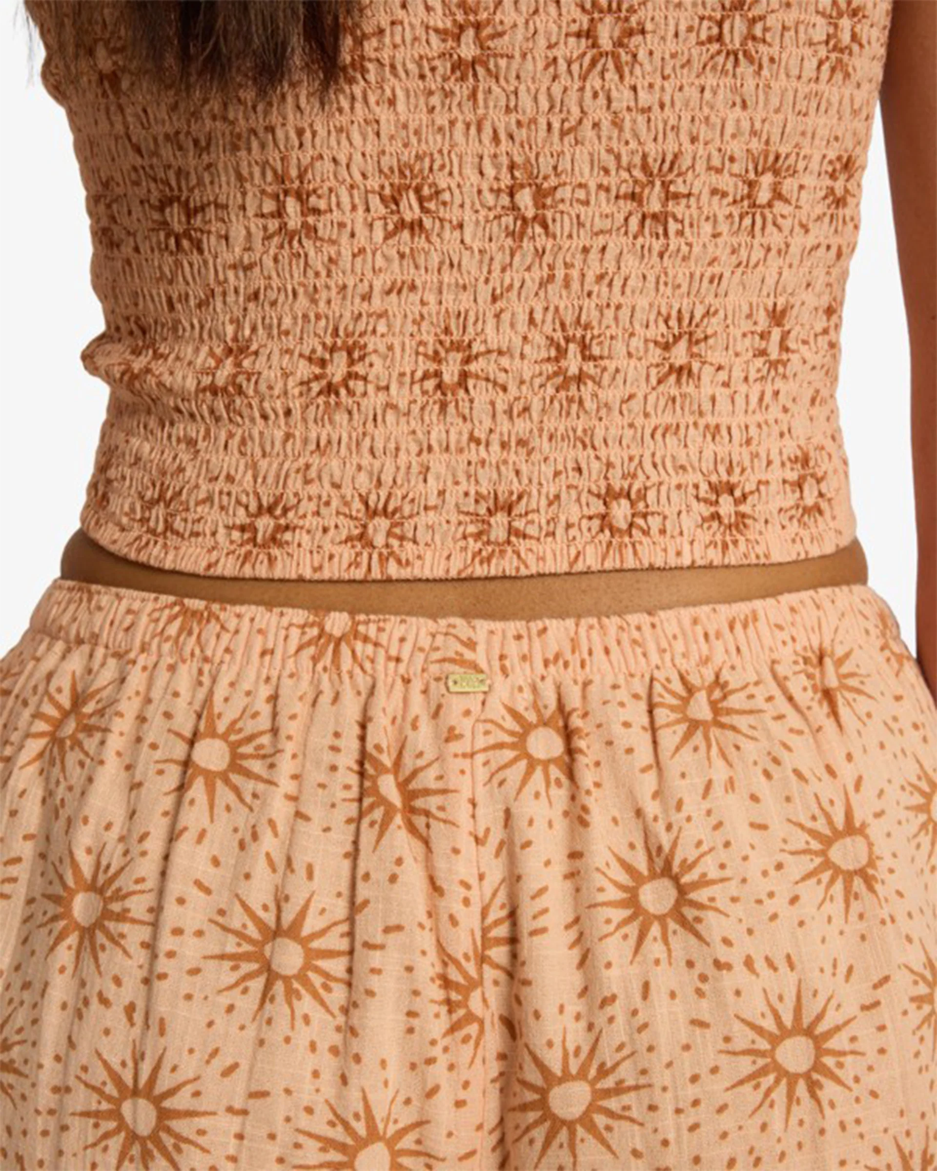 Sun Fade Printed Shorts - Light Peach - Image 5