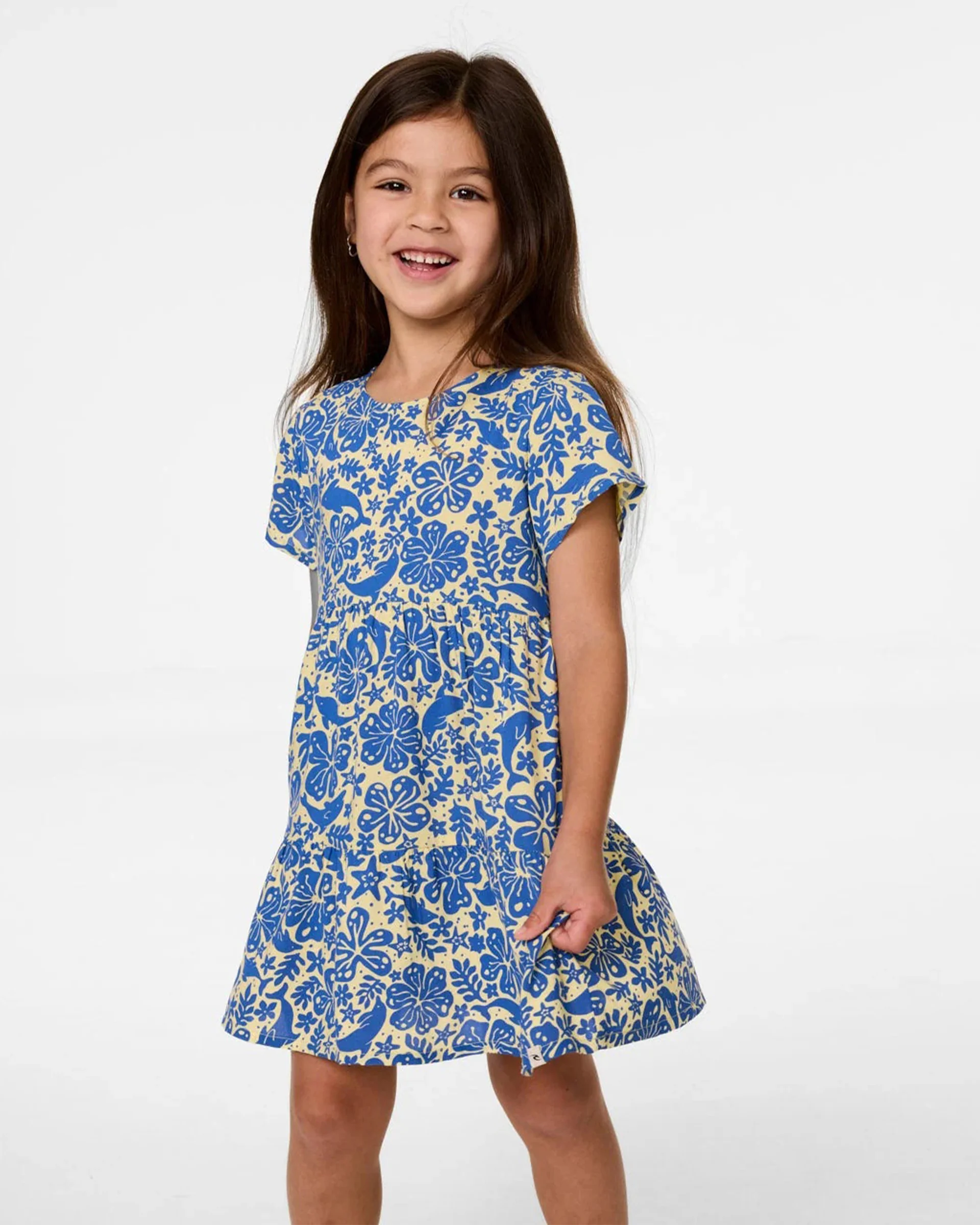 Girl's (0-6) Sun Swell Dress - Blue